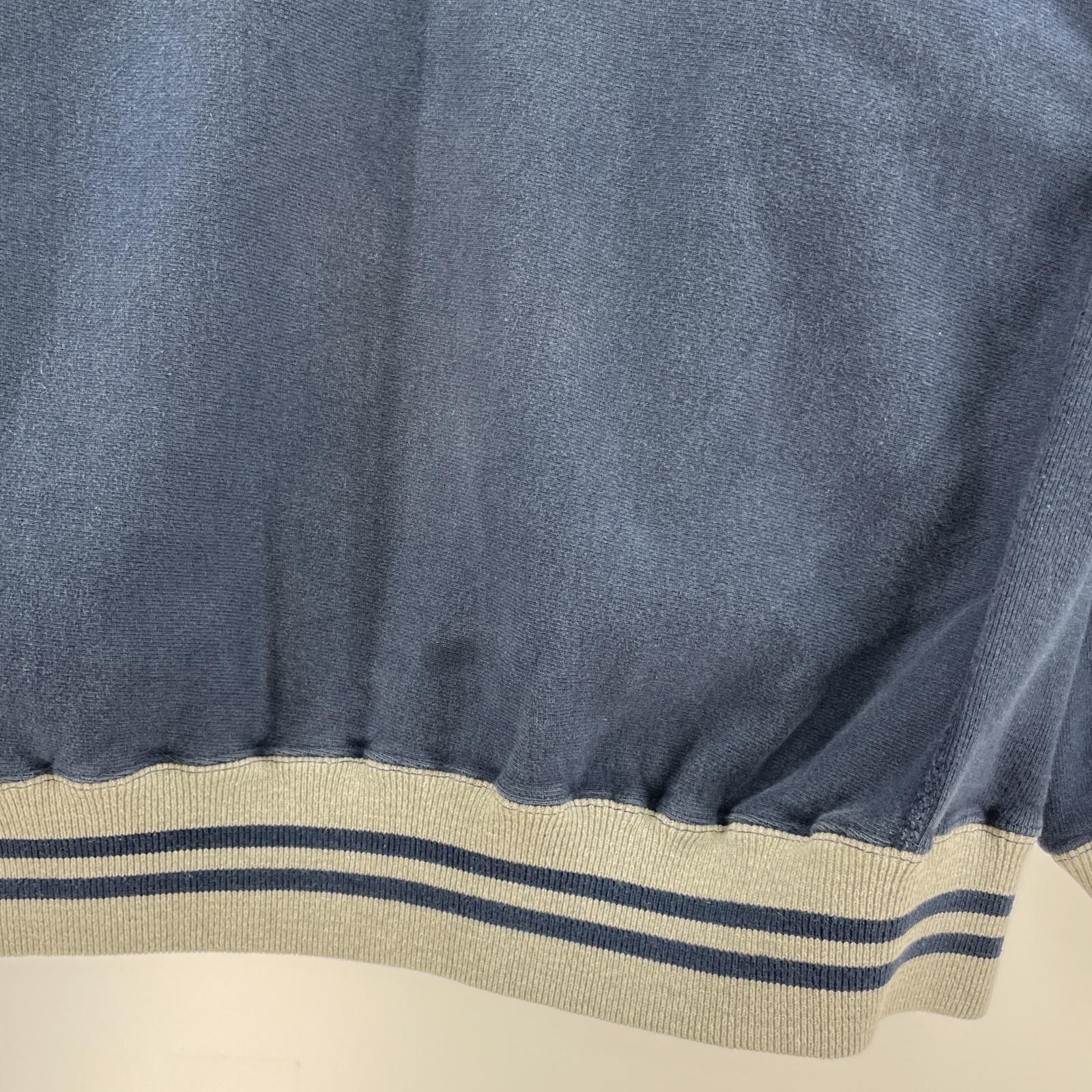 スウェット 90s REVERSE WEAVE rib rine sweat (XL) ネイビー