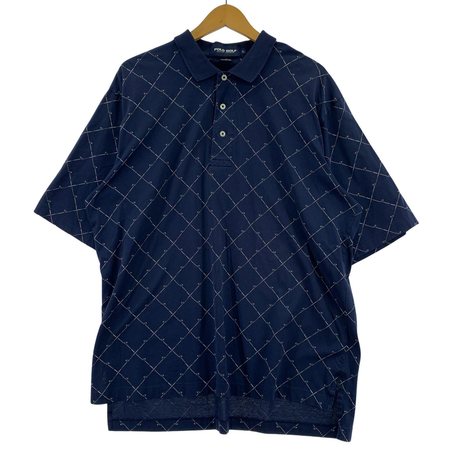 ポロシャツ all pattern polo shirt L ネイビー