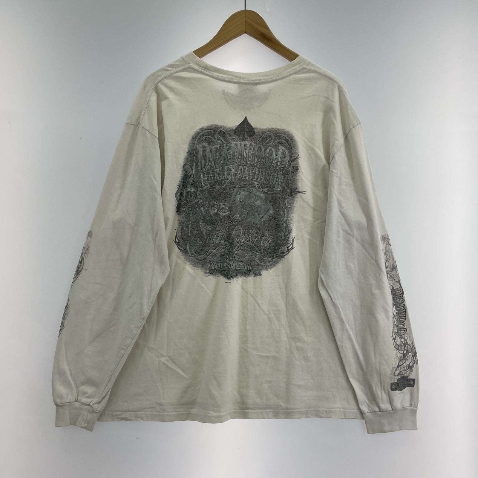 長袖Tシャツ フレイム XL 白 LL ホワイト