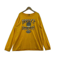 長袖Tシャツ 黄 XL スカル イエロー