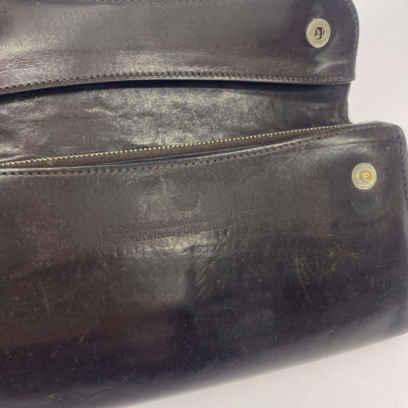 長財布 WILDSWANS レザー スナップ レザーウォレット ブラウン