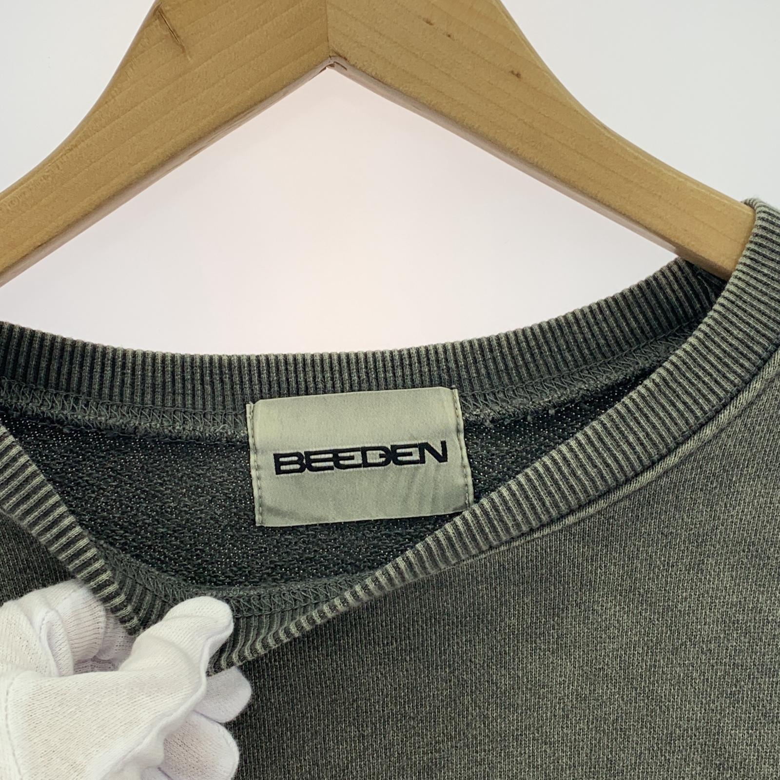 スウェット BEEDEN/RHINESTONE LOGO SWEAT フリー ブラック