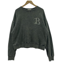 スウェット BEEDEN/RHINESTONE LOGO SWEAT フリー ブラック