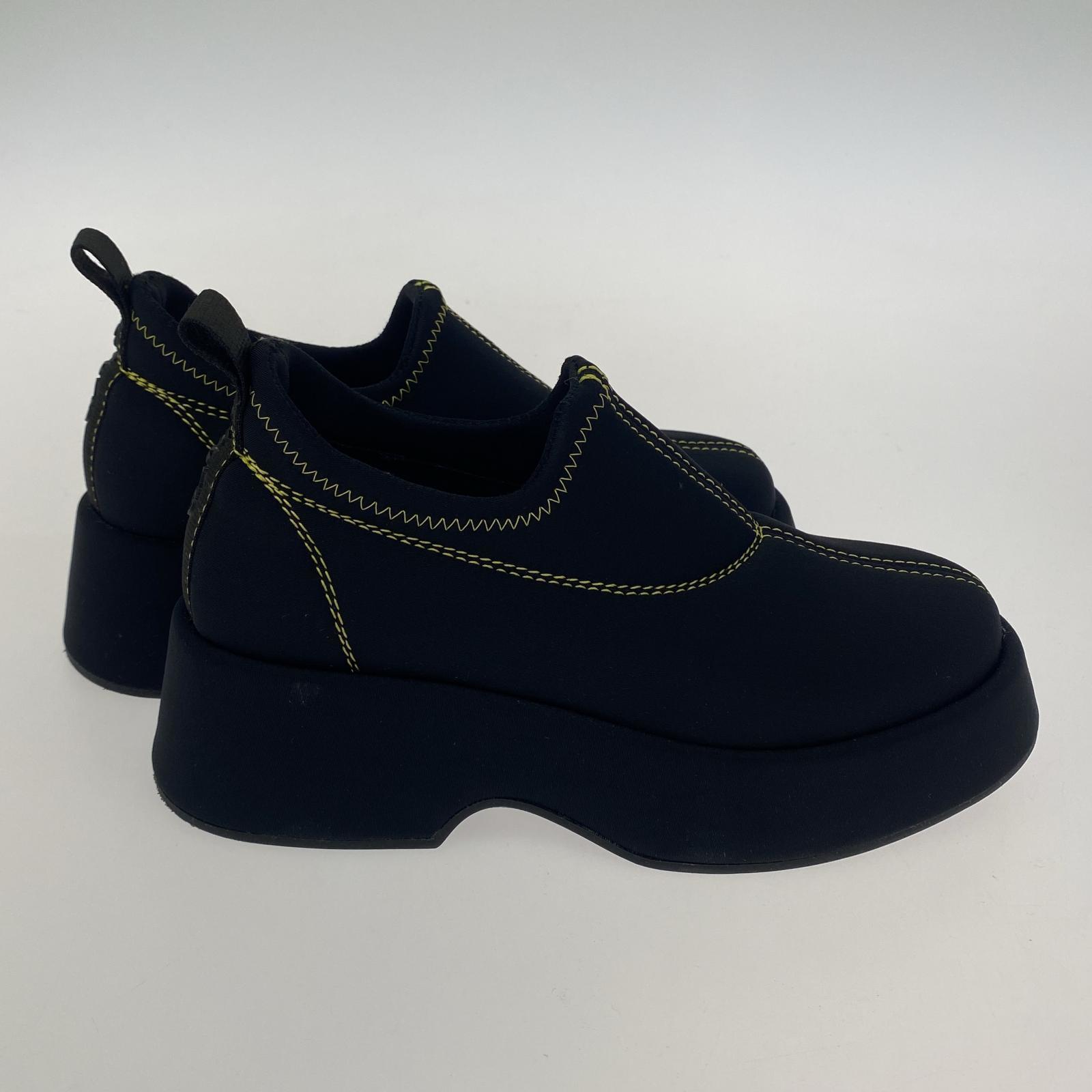 シューズ Retro Flatform Loafers S1948 36 黒 黄 36 ブラック