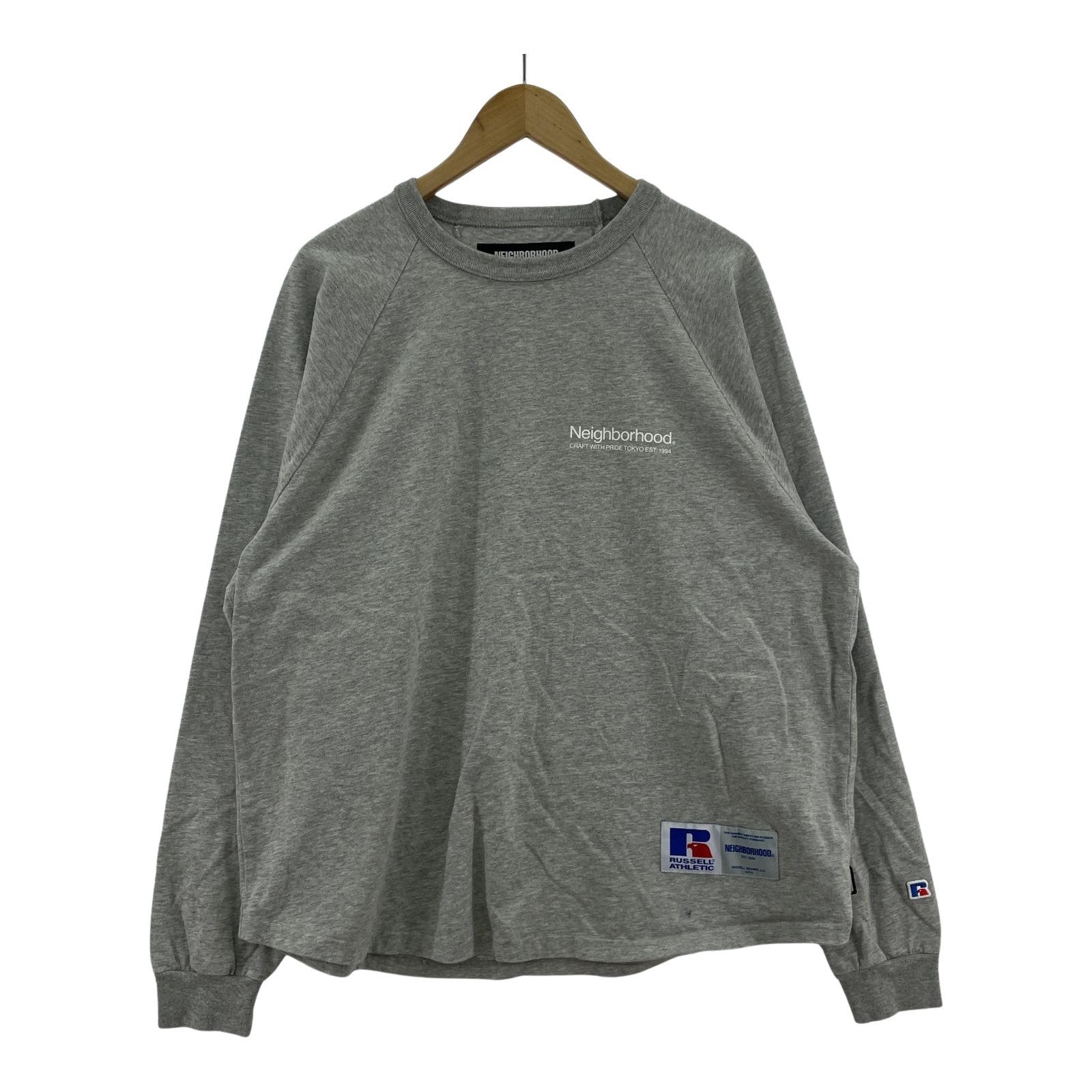 長袖Tシャツ ×Russell Athletic Crewneck LS GRY L グレー