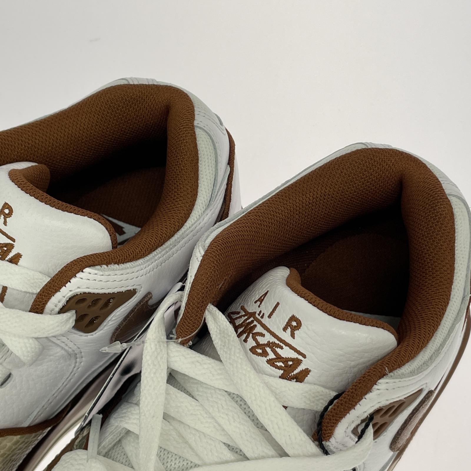 スニーカー NIKE×STUSSY AIR FLIGHT 89 LOW SP White and Pecan FD6475-100 (27.5) 27.5cm (US9 1/2 UK9 EU45)