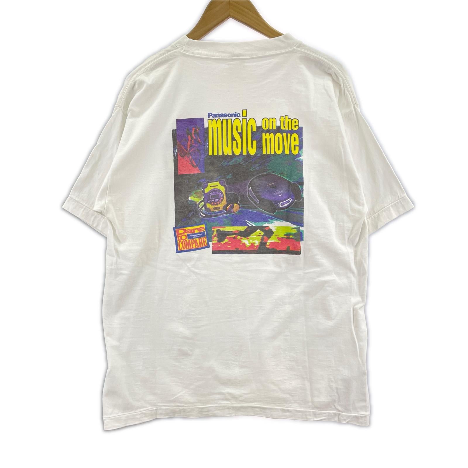 半袖Tシャツ 90s Panasonic Shock Wave プロモーションTee ホワイト