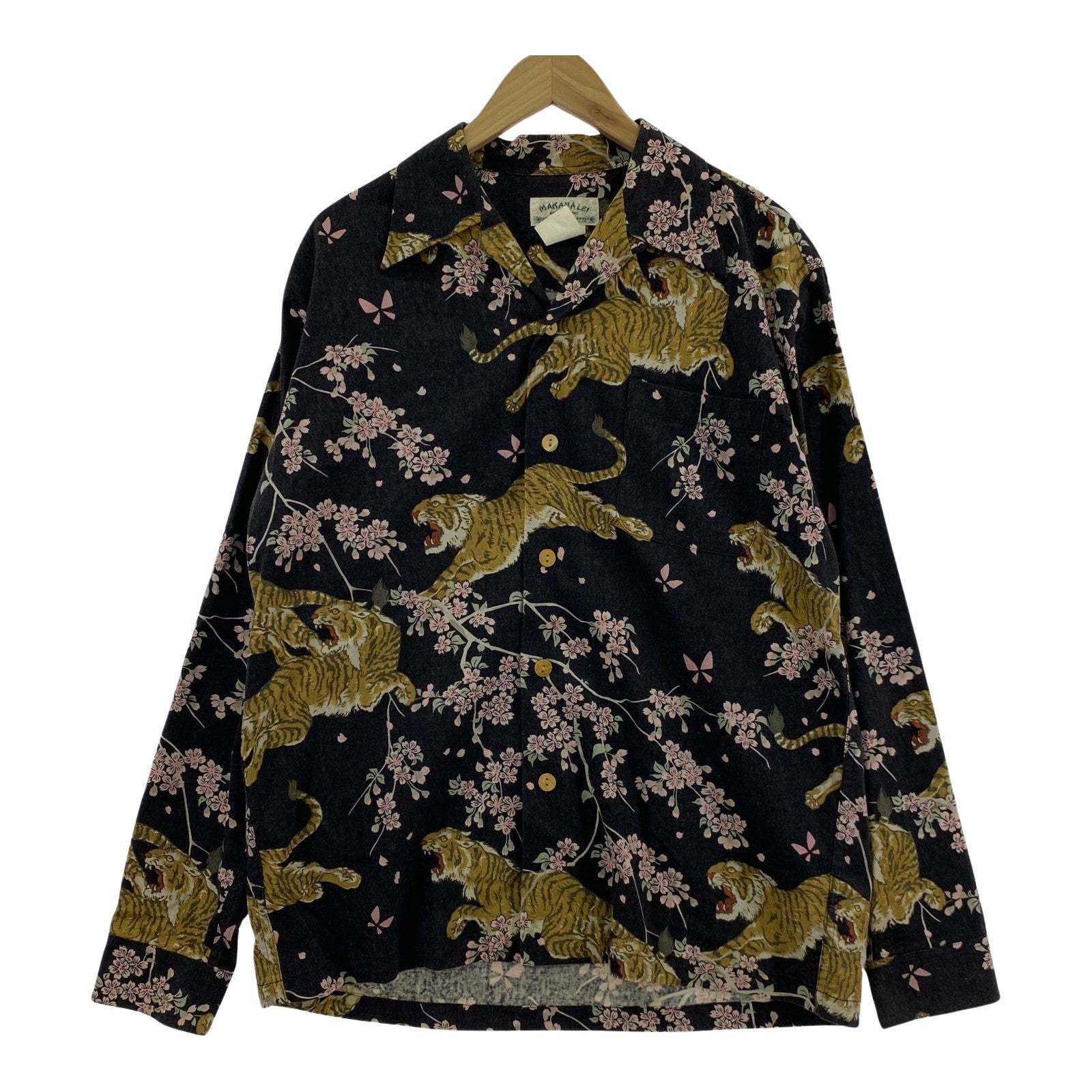 長袖シャツ MAKANALEI Silk Opencollar Shirt L マルチカラー