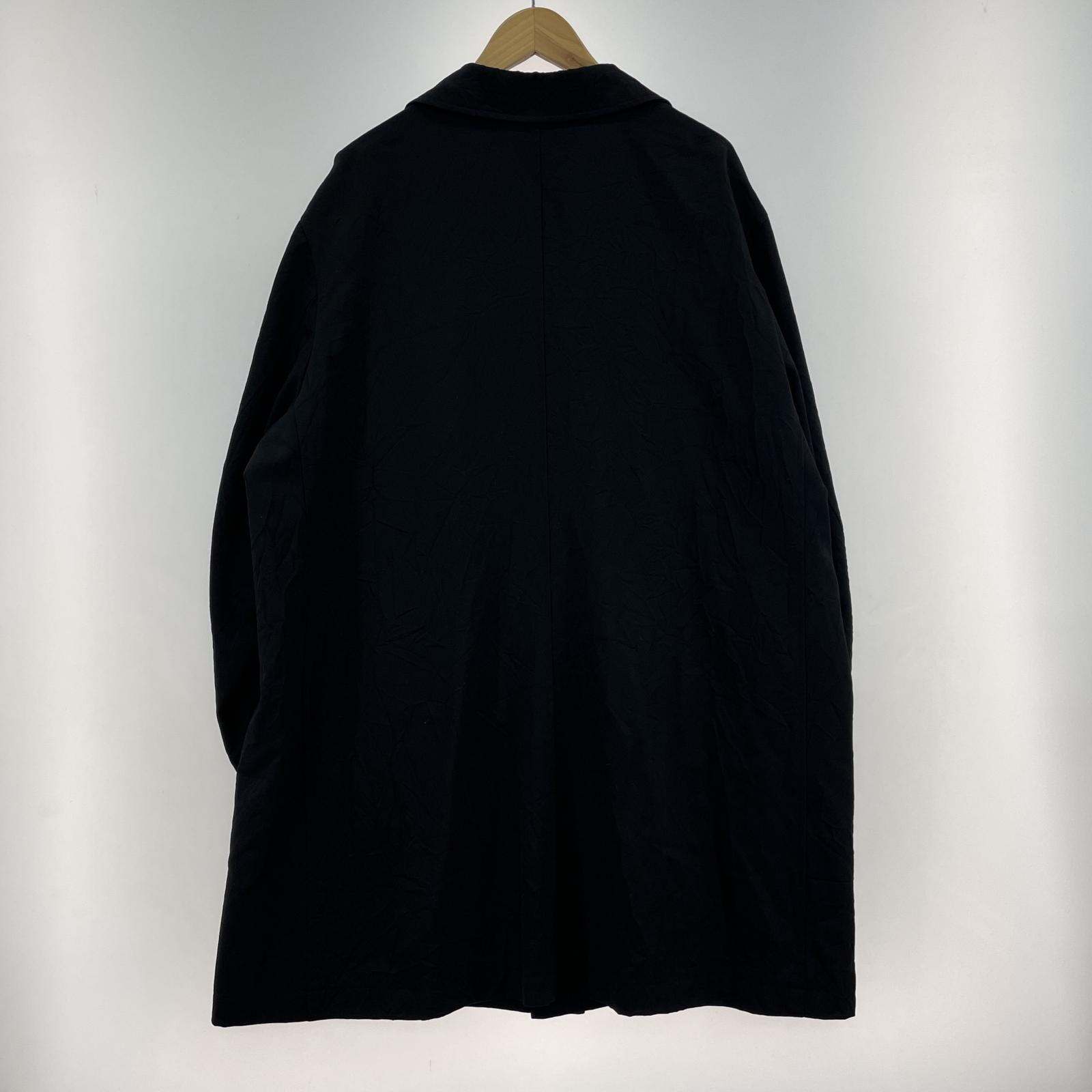 ジャケット Y’s for men シワギャバ ステンカラーコート L ブラック L ブラック