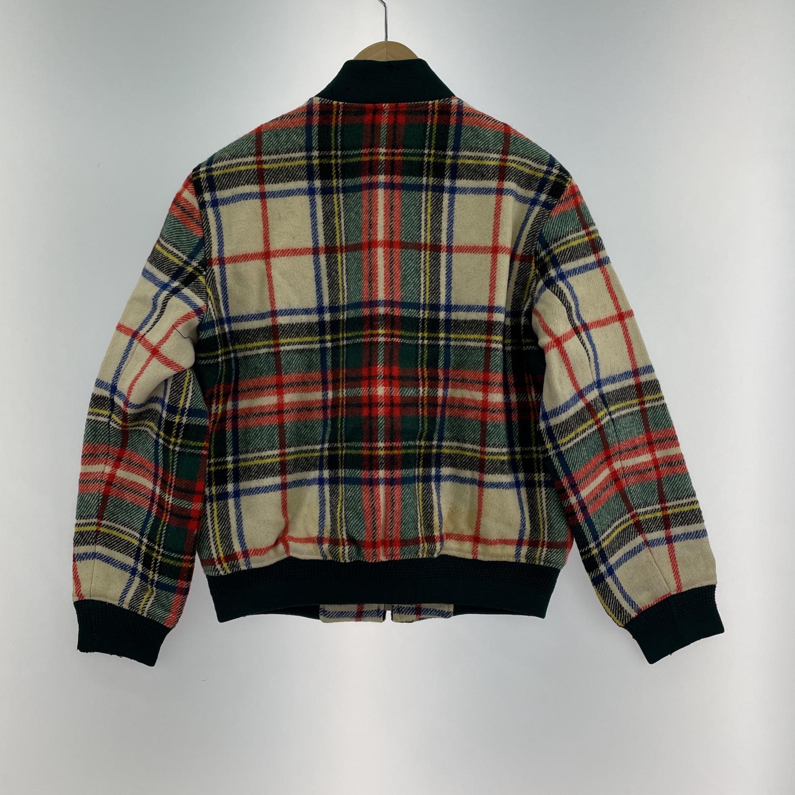 ジャケット 60s~70s ウールブルゾン (M)チェック柄 M マルチカラー