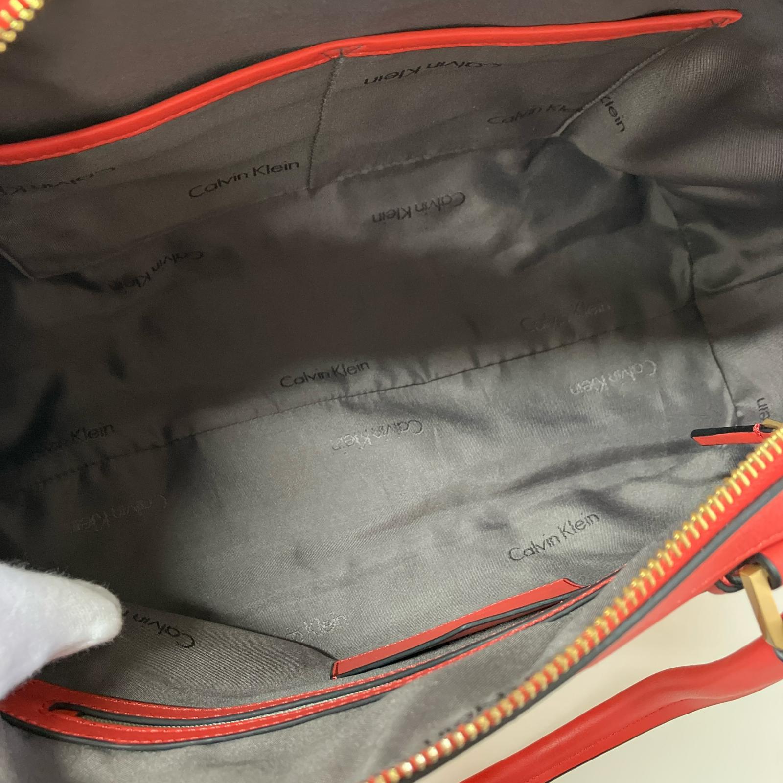 ハンドバッグ Leather Tote RED