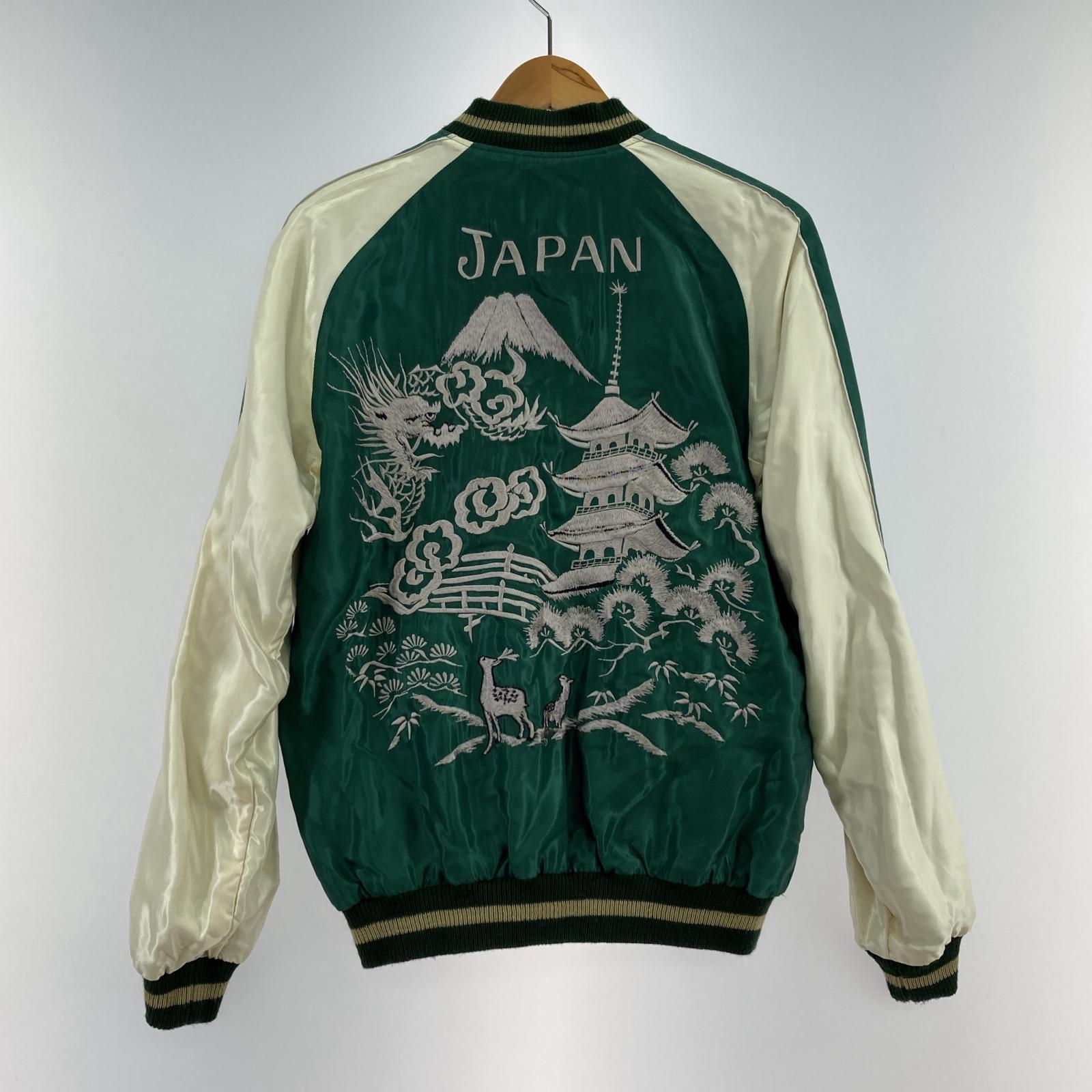 ブルゾン 東洋スカジャン DRAGON×LANDSCAPE S ネイビー