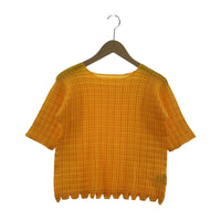 半袖Tシャツ プリーツ 裾ジグザグ 黄色 2 イエロー