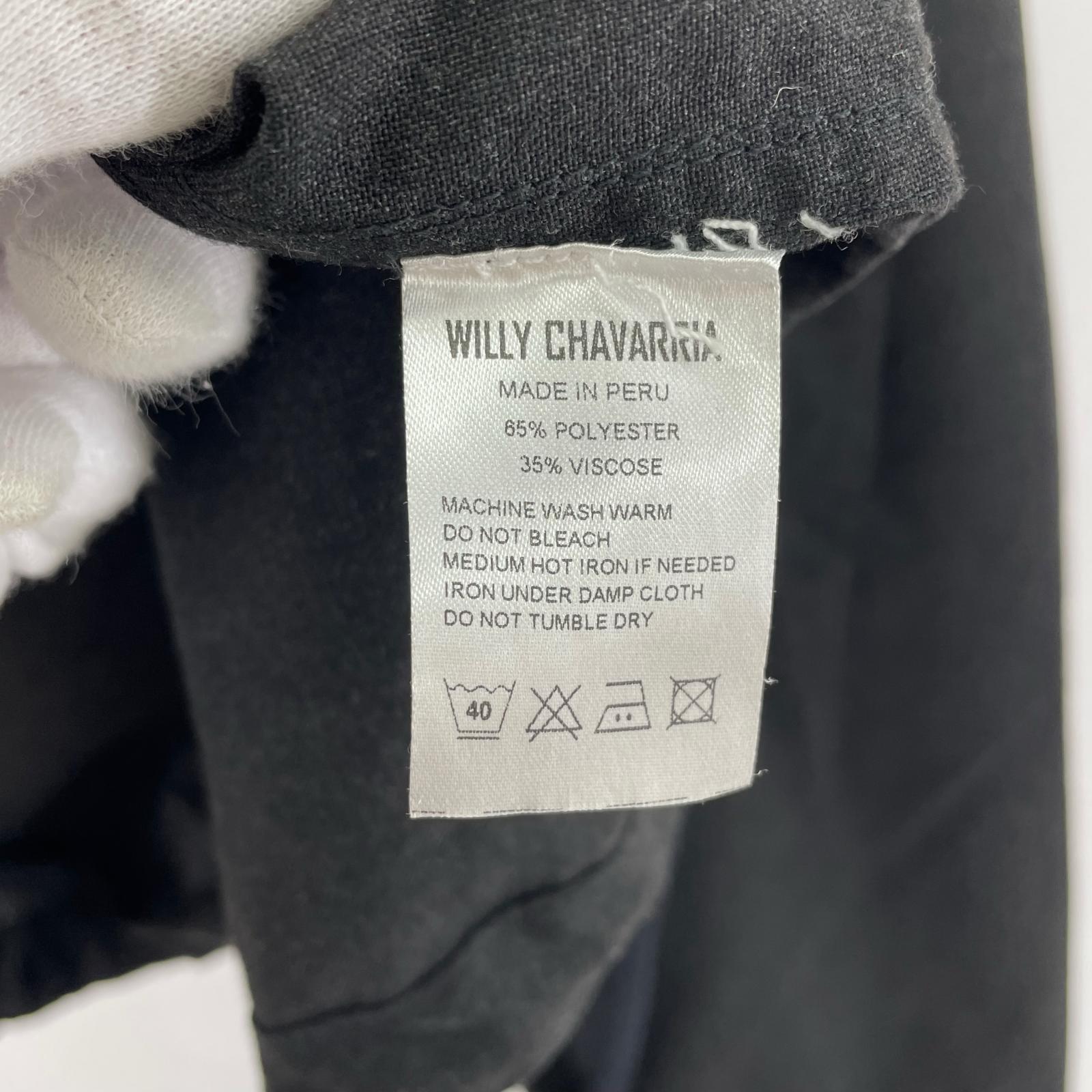 長袖Tシャツ WILLYCHAVARRIA KANGAROO V-NECK プルオーバー S ブラック