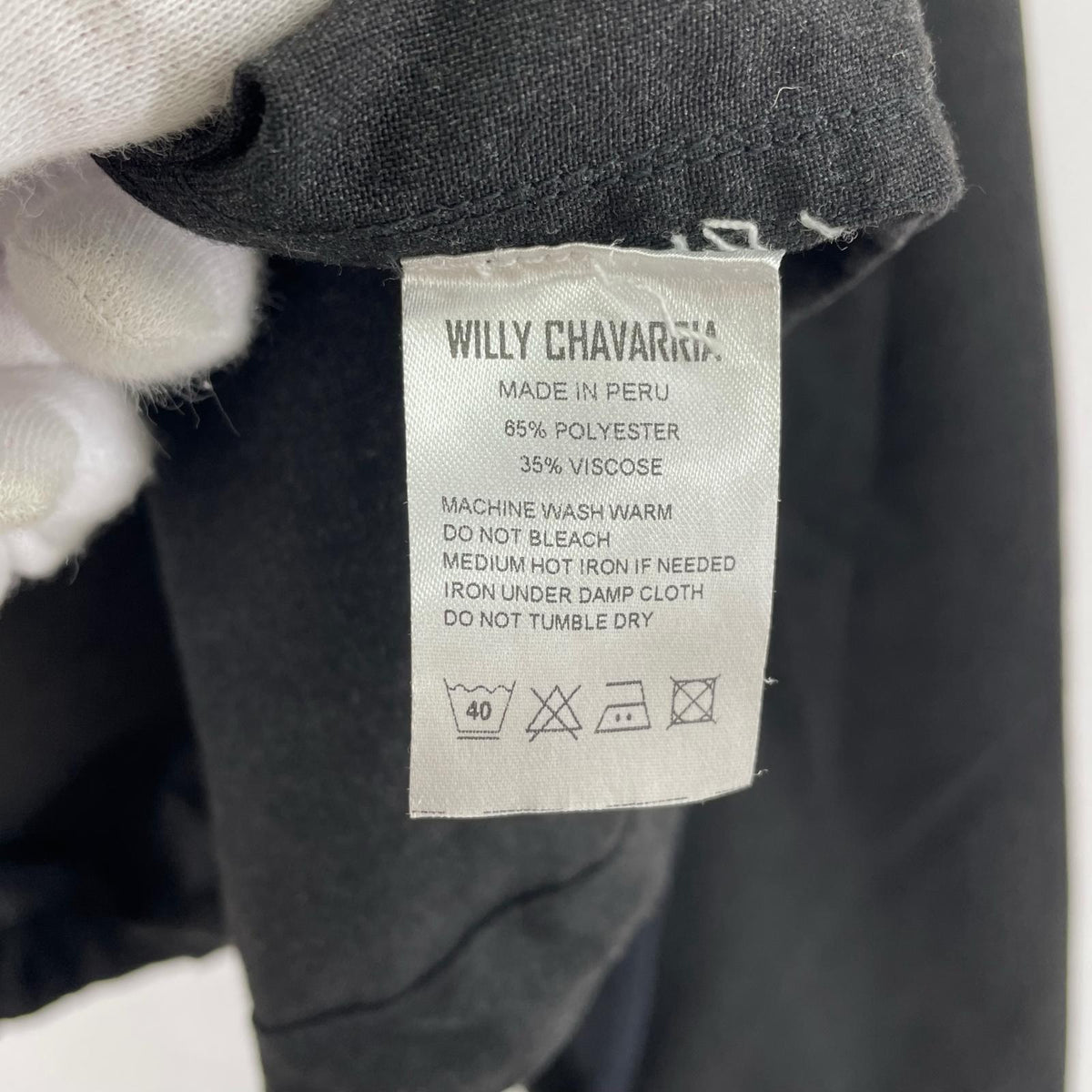 長袖Tシャツ WILLYCHAVARRIA KANGAROO V-NECK プルオーバー S ブラック