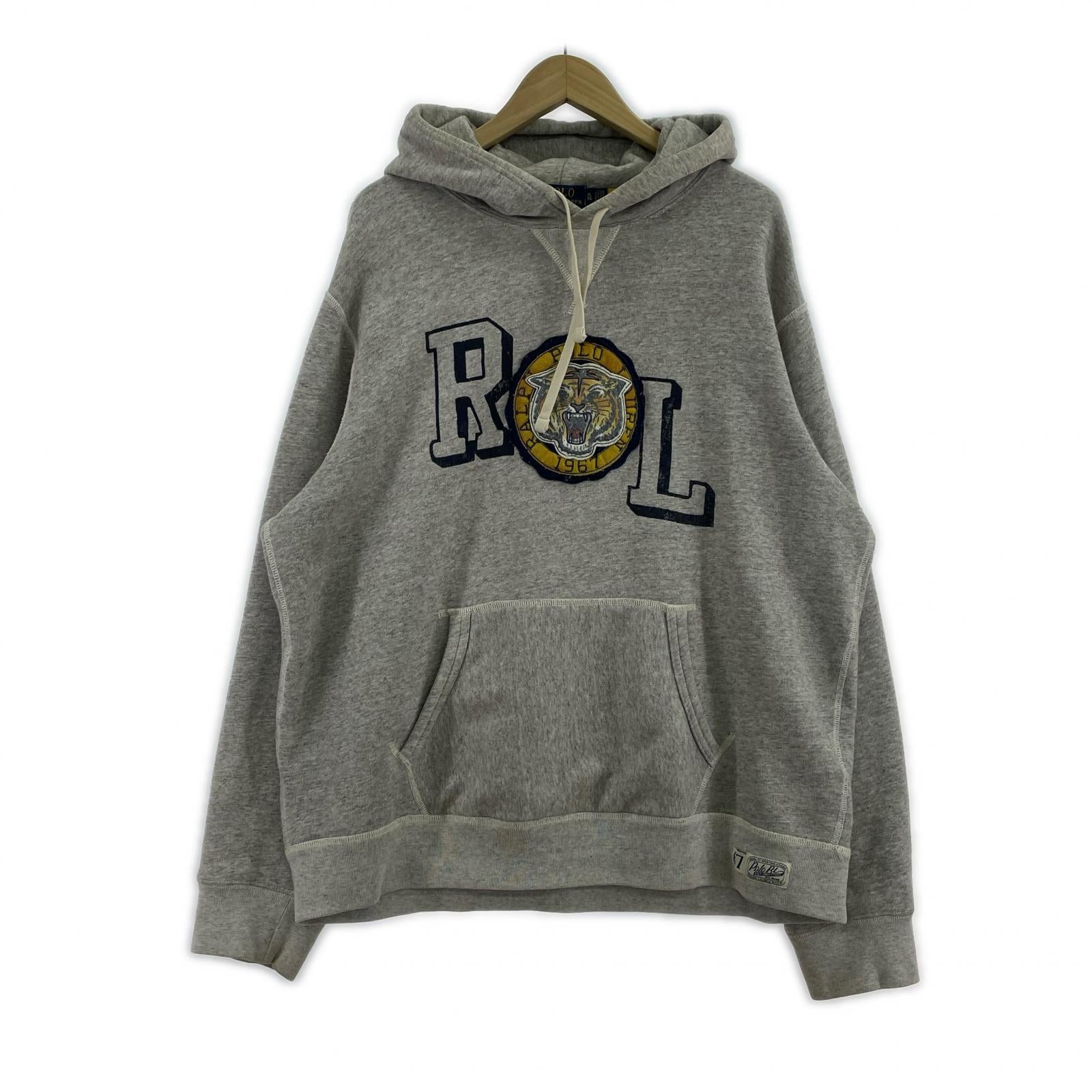 パーカー 前V タイガー L/SPOパーカー XL GRY グレー