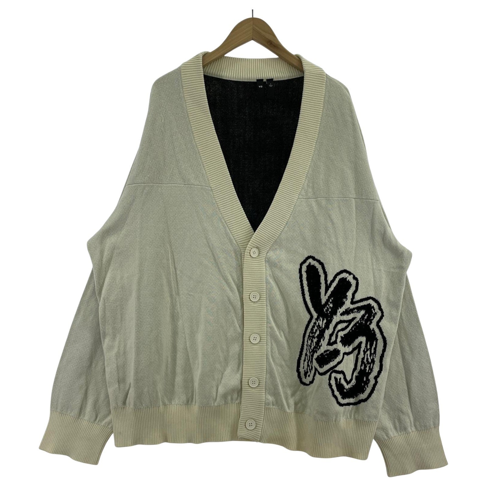 カーディガン 23SS LOGO KNIT CARDIGAN 白 (S)