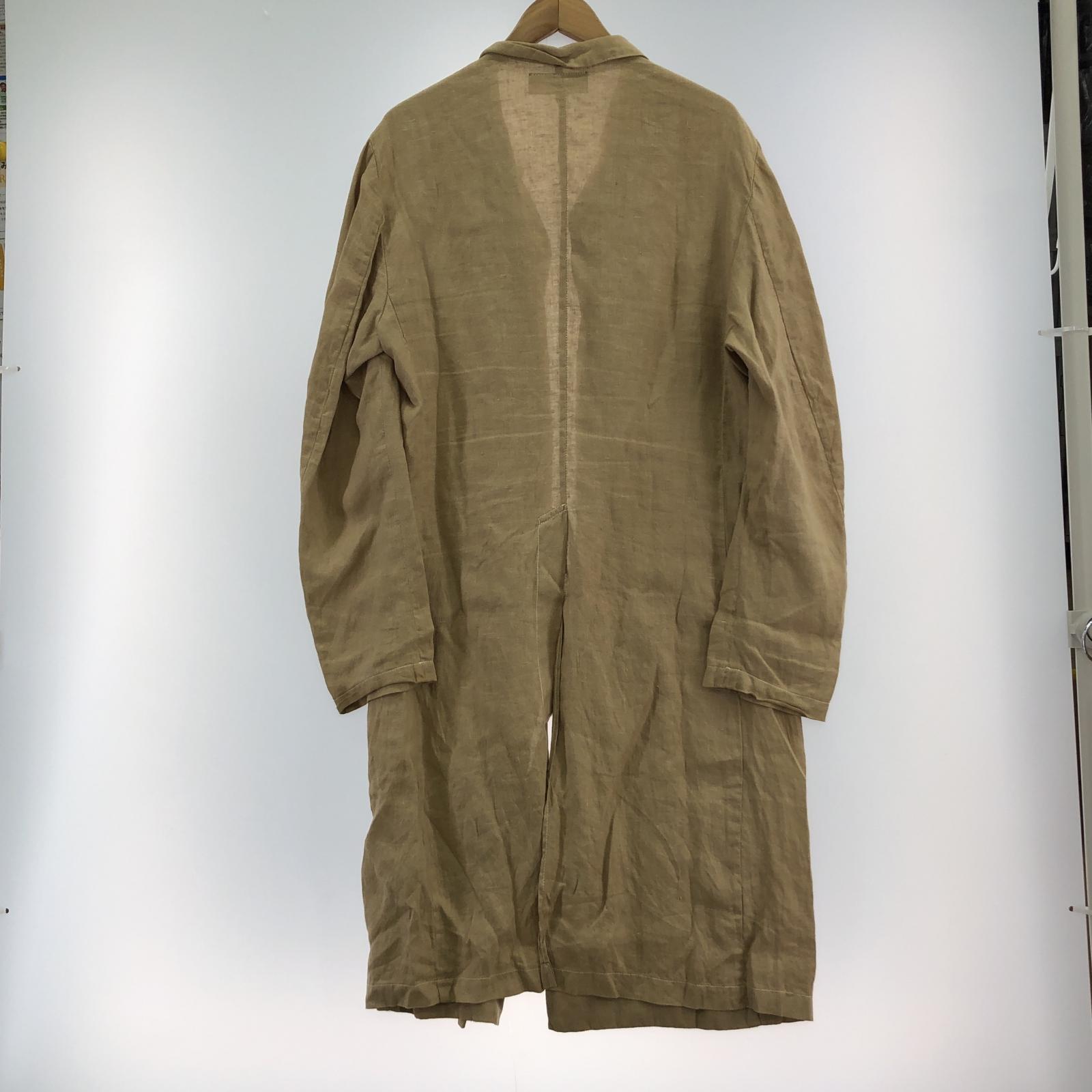 ジャケット GEOFFREY B SMALL リネン ロングコート M M ベージュ