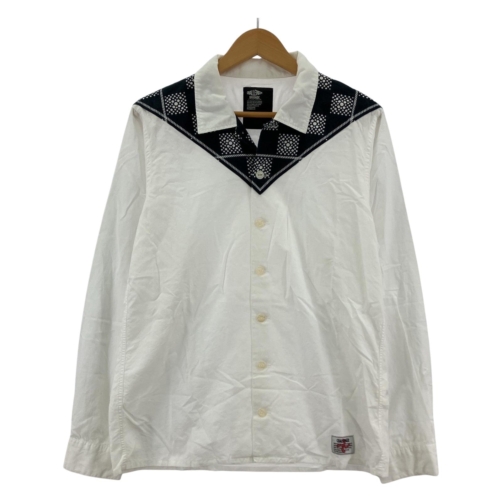 長袖シャツ BANDANNA SCARF SHIRT (S) CLG-SH 017-001 ホワイト