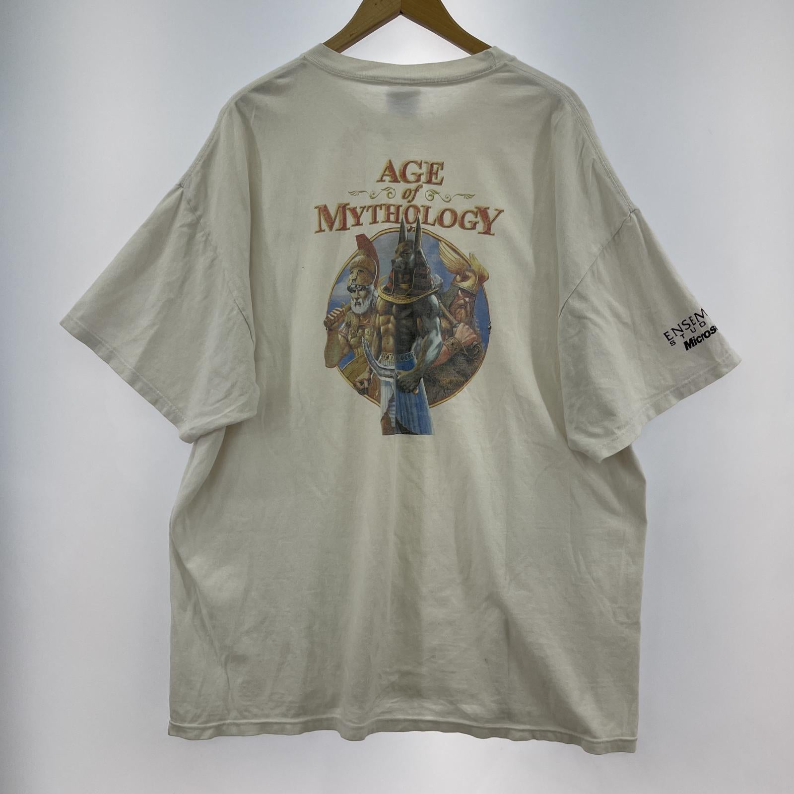 半袖Tシャツ 00s Microsoft Age of Mythology ゲームTシャツ (2XL) ホワイト