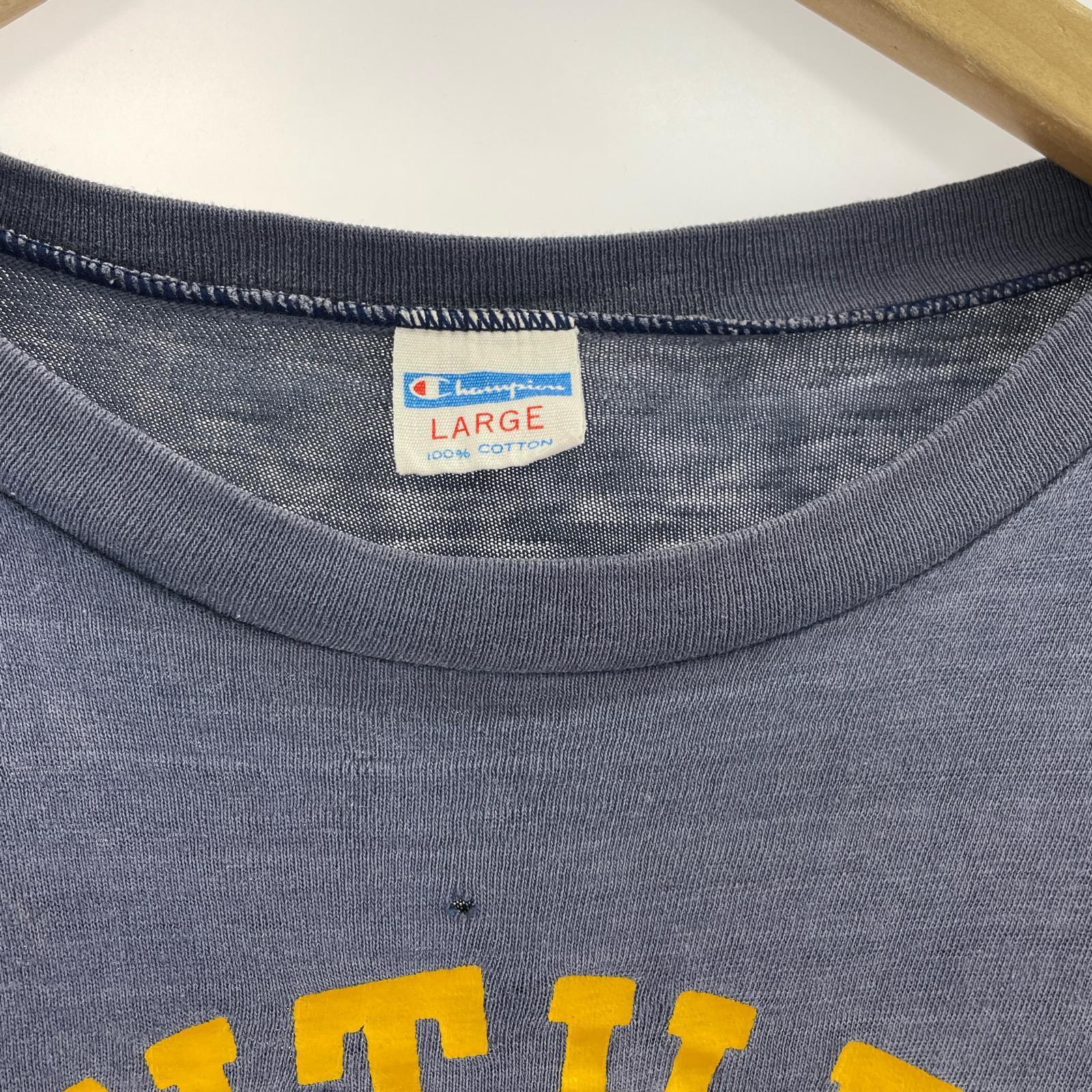 半袖Tシャツ 70s VIKINGSプリントTee(L)USA製 ネイビー L ネイビー