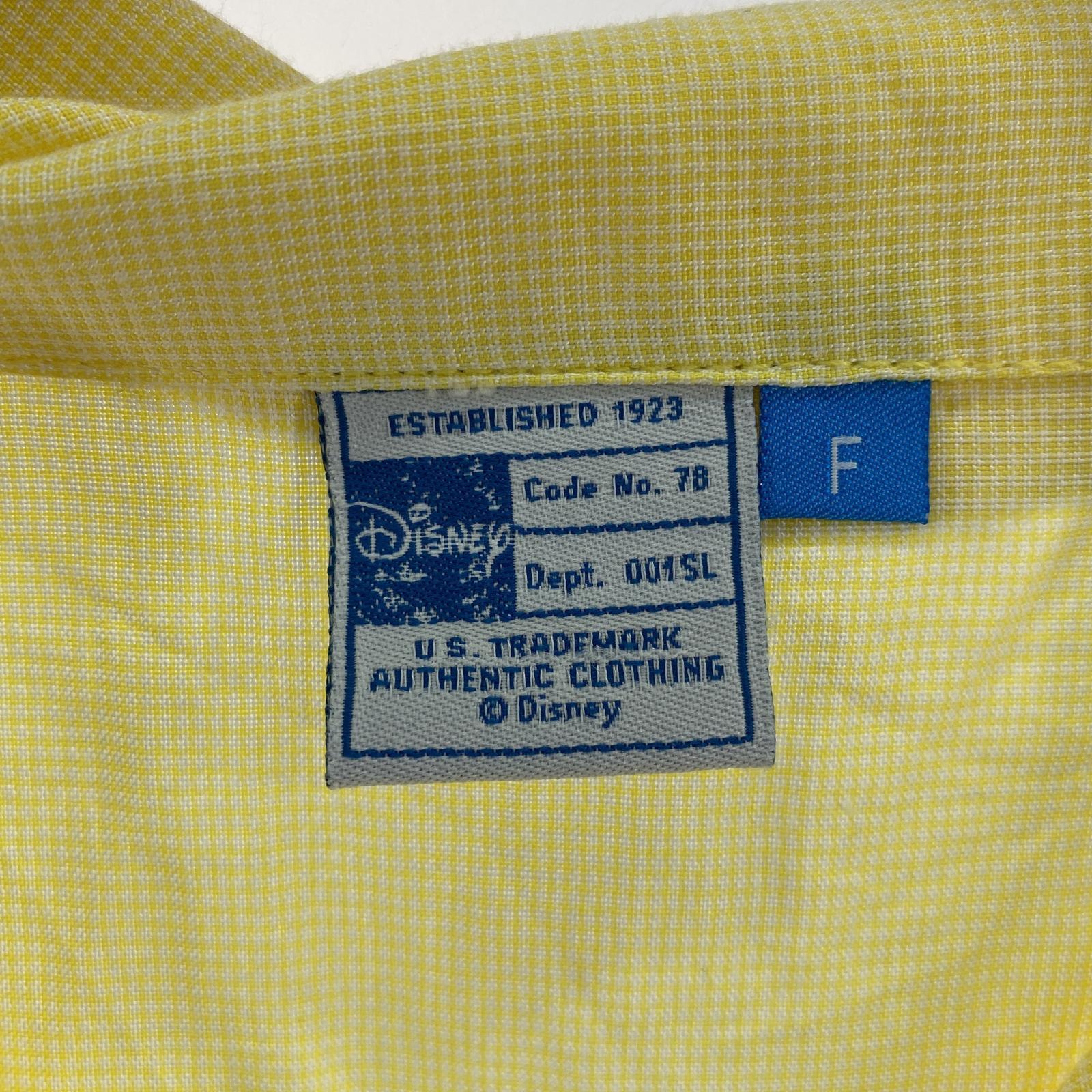 半袖シャツ OLD Disney Minnie刺繍シャツ/イエロー フリー イエロー