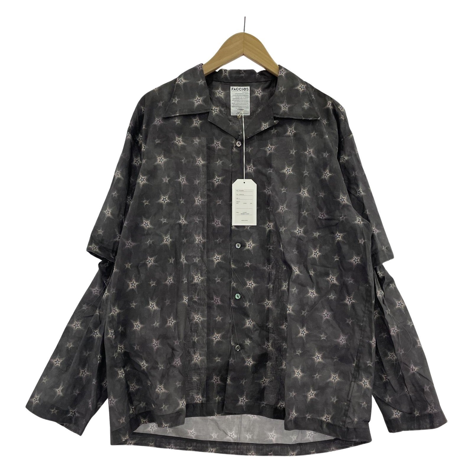 長袖シャツ FACCIES Twinkle Star textile shirts(2) グレー