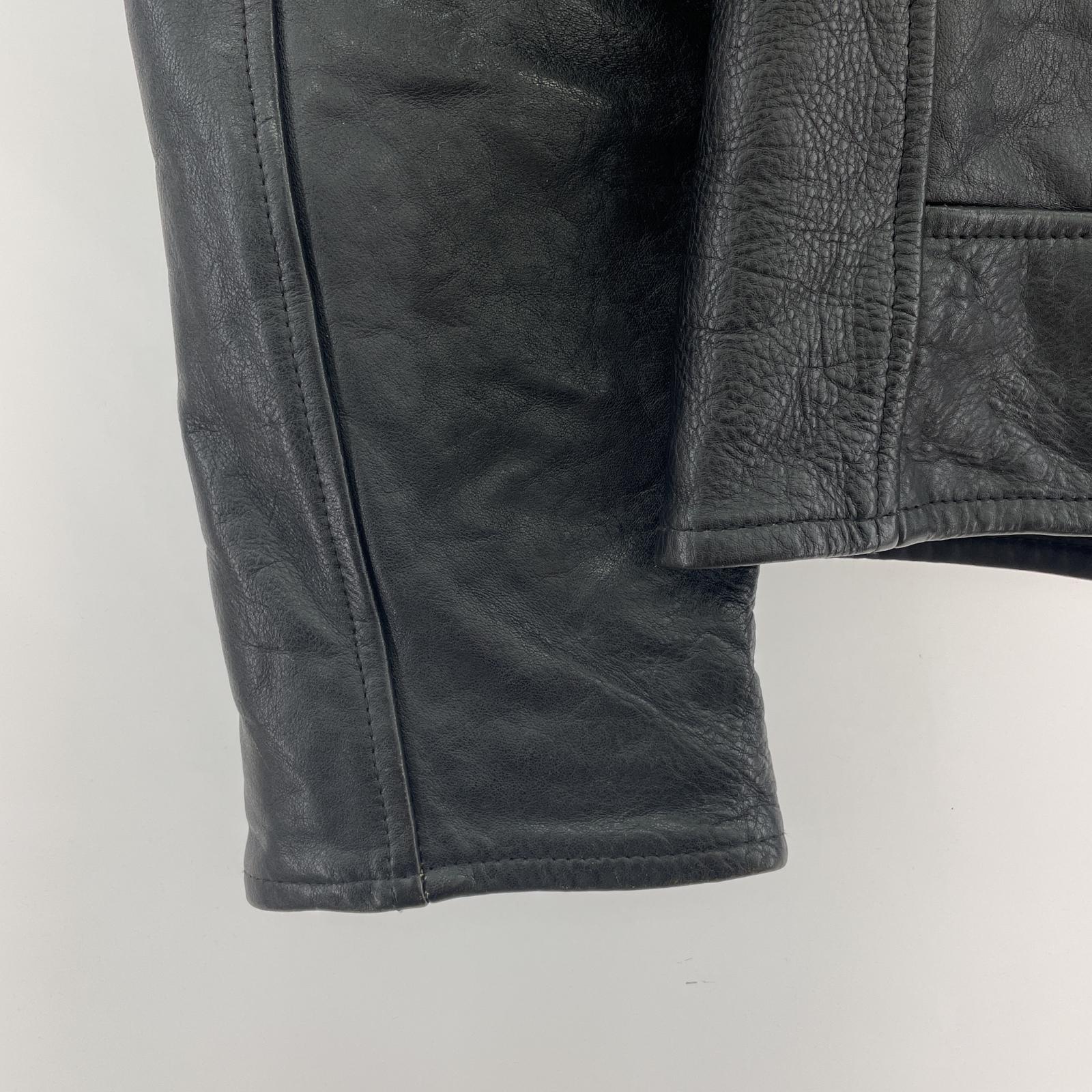 レザージャケット NEON LEATHER GARMENT シドジャン ブラック