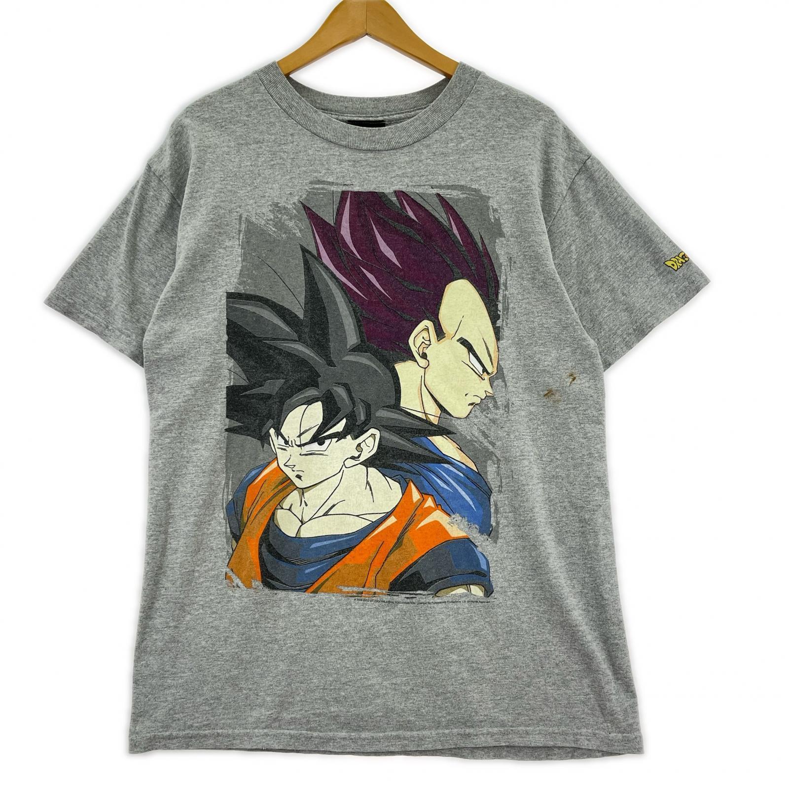 半袖Tシャツ 00s DRAGONBALL Z 悟空 ベジータ(-) グレー