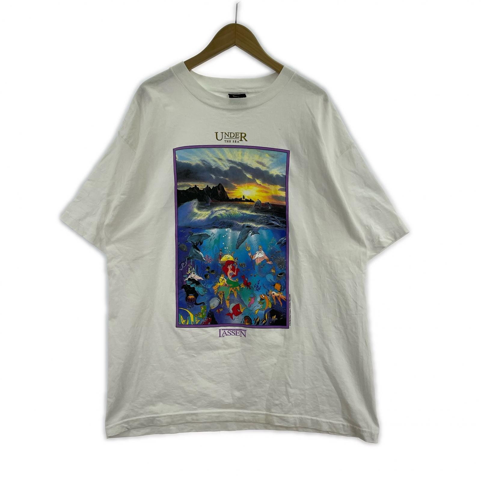 半袖Tシャツ 90s USA製 LASSEN リトルマーメイド L WHT ホワイト