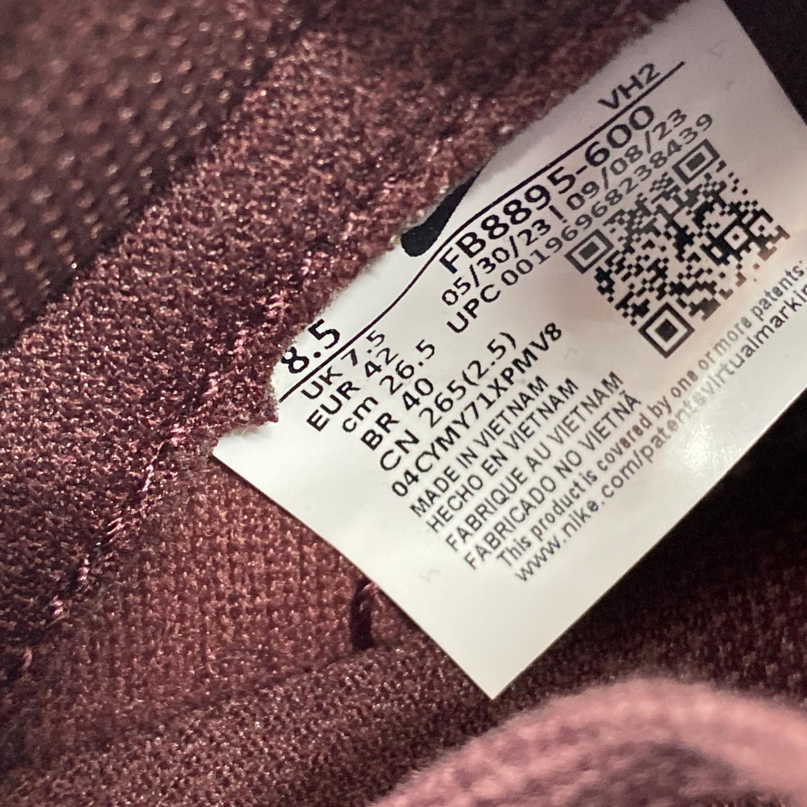 スニーカー Dunk Low Retro PRM Burgundy Crush 26.5 26.5cm (US8 1/2 UK8 EU43)