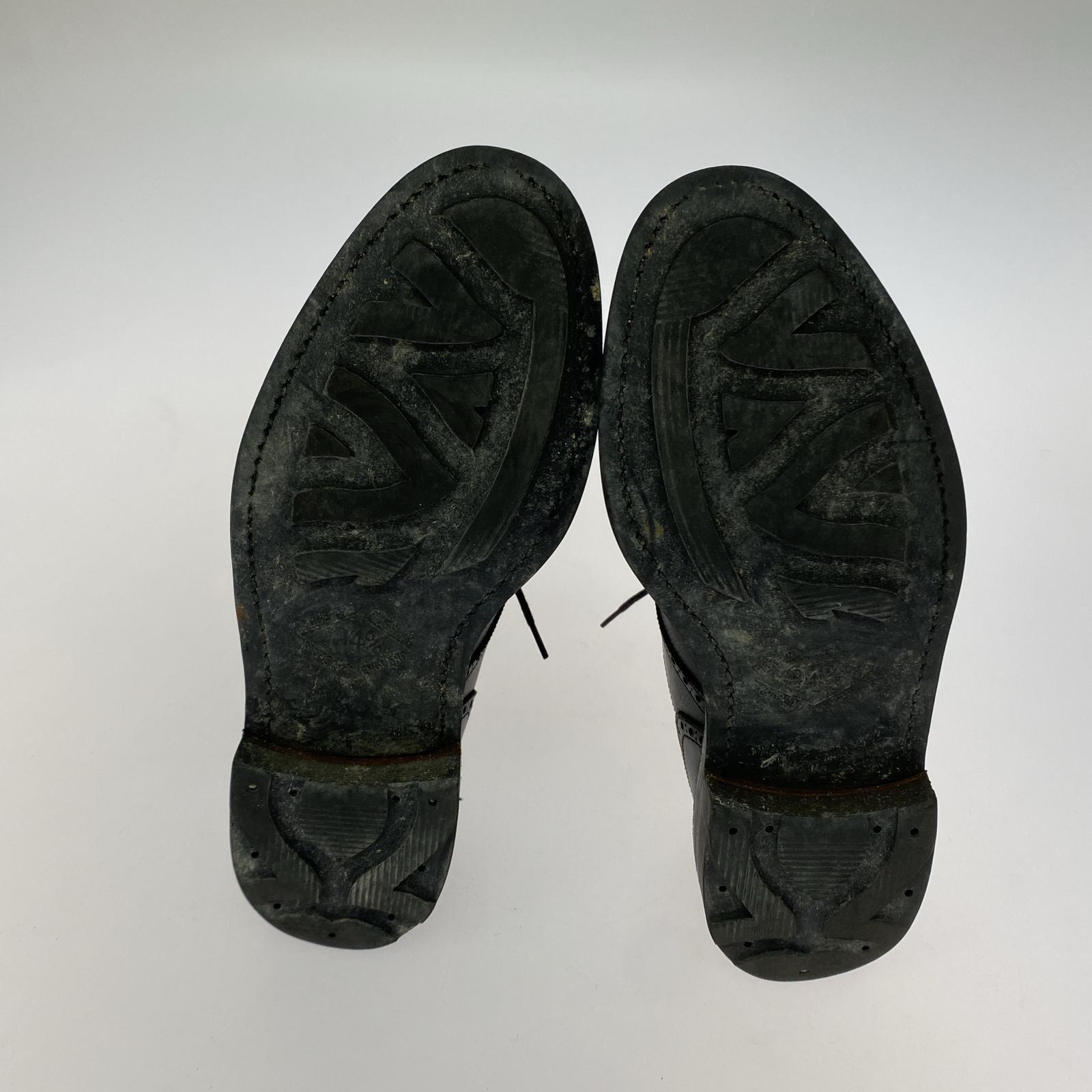 シューズ NEWBY ウィングチップ レザーシューズ 6 BLK ブラック