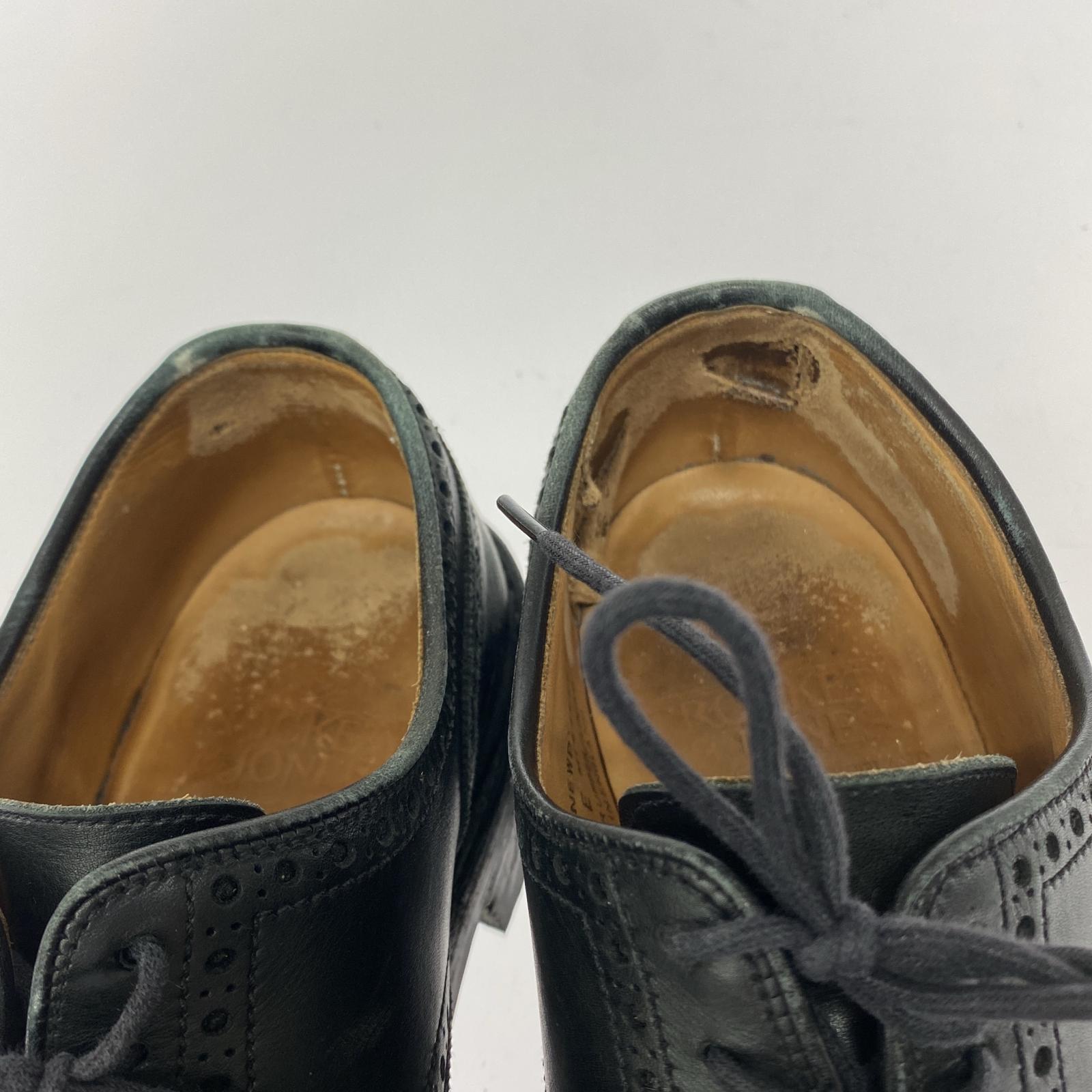 シューズ NEWBY ウィングチップ レザーシューズ 6 BLK ブラック