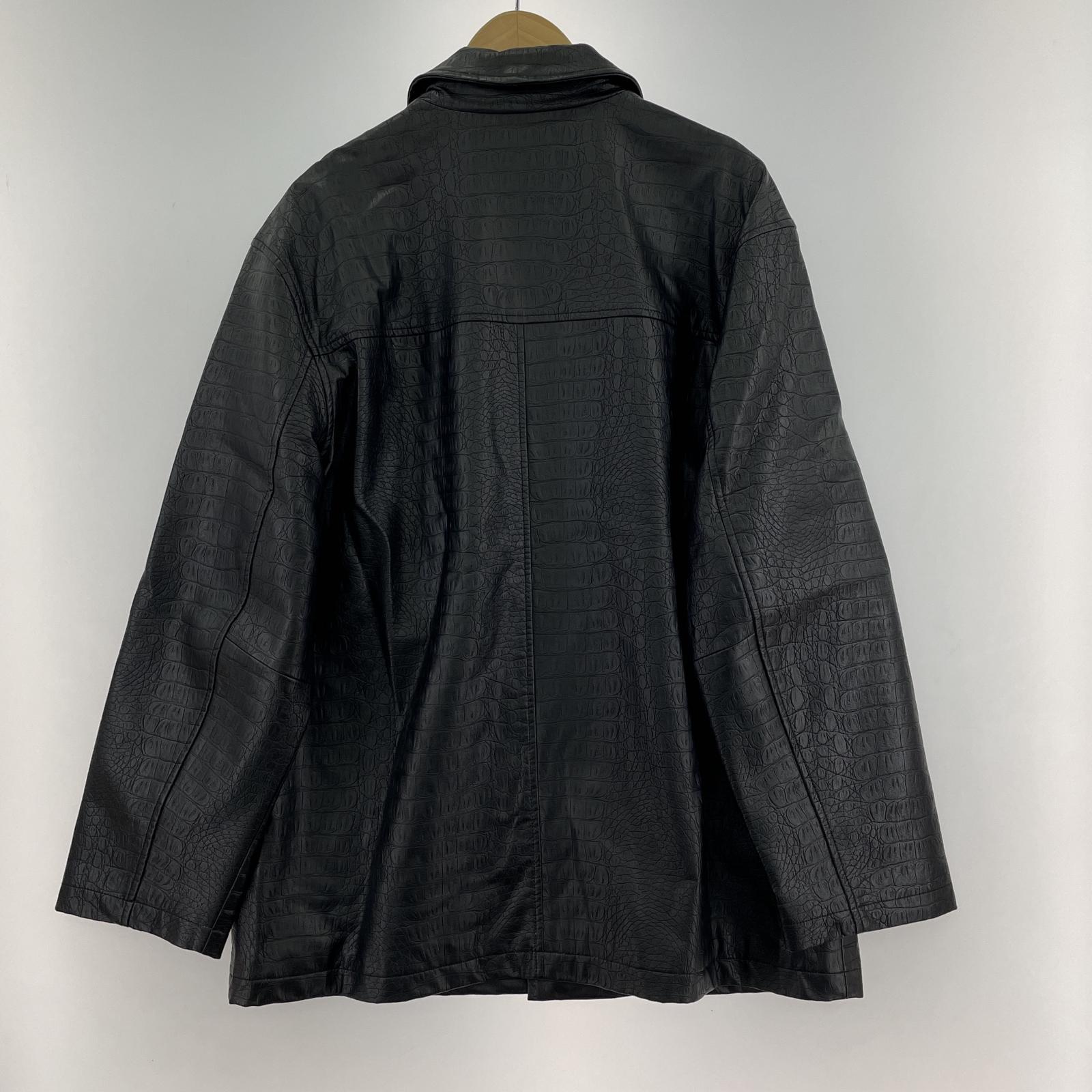ジャケット 22SS/FOUX CROC COAT M ブラック