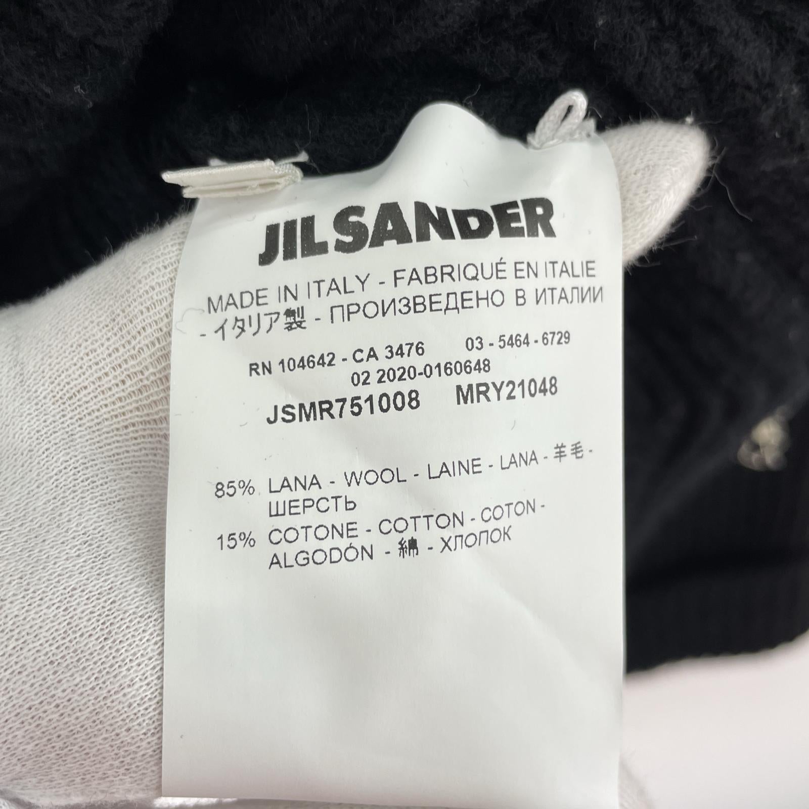 ニット JIL SANDER 20AW SWEATER HN LS デザインニット 44 ブラック JSMR751008 MRY21048 44 ブラック