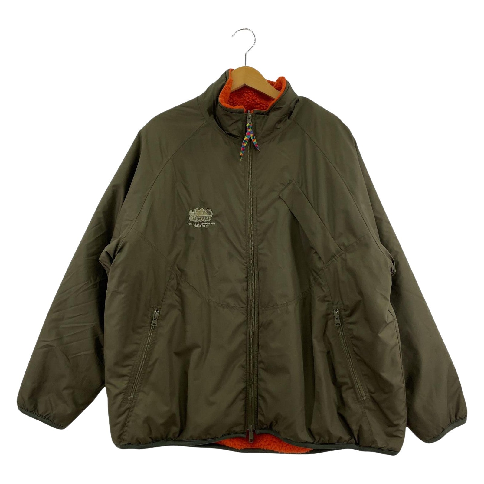 ブルゾン is-ness×1LDK REVERSIBLE FLEECE JACKET リバーシブルフリースジャケット - オレンジ×オリーブ M