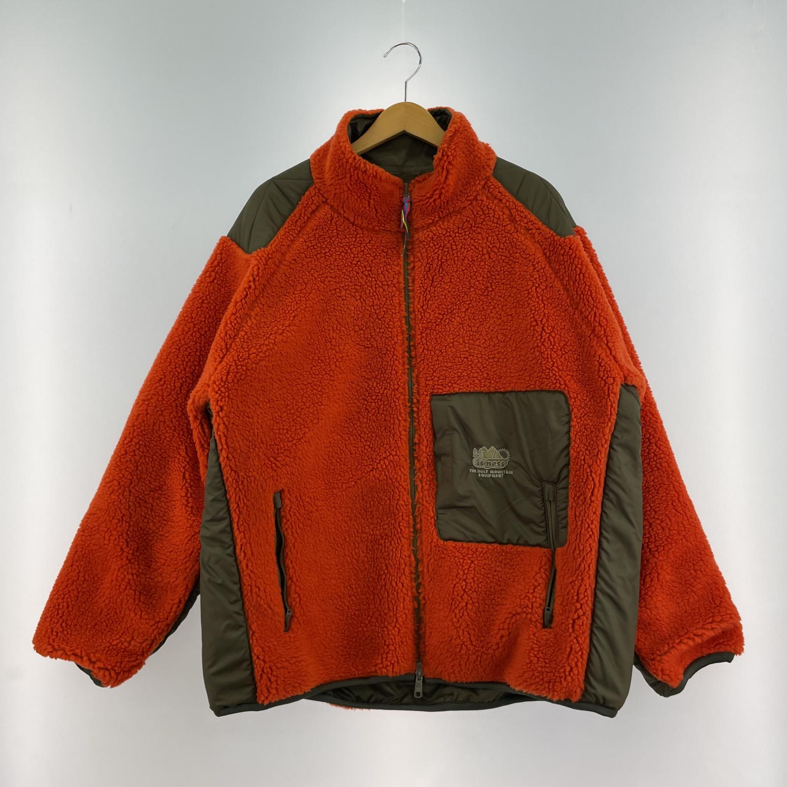 ブルゾン is-ness×1LDK REVERSIBLE FLEECE JACKET リバーシブルフリースジャケット - オレンジ×オリーブ M