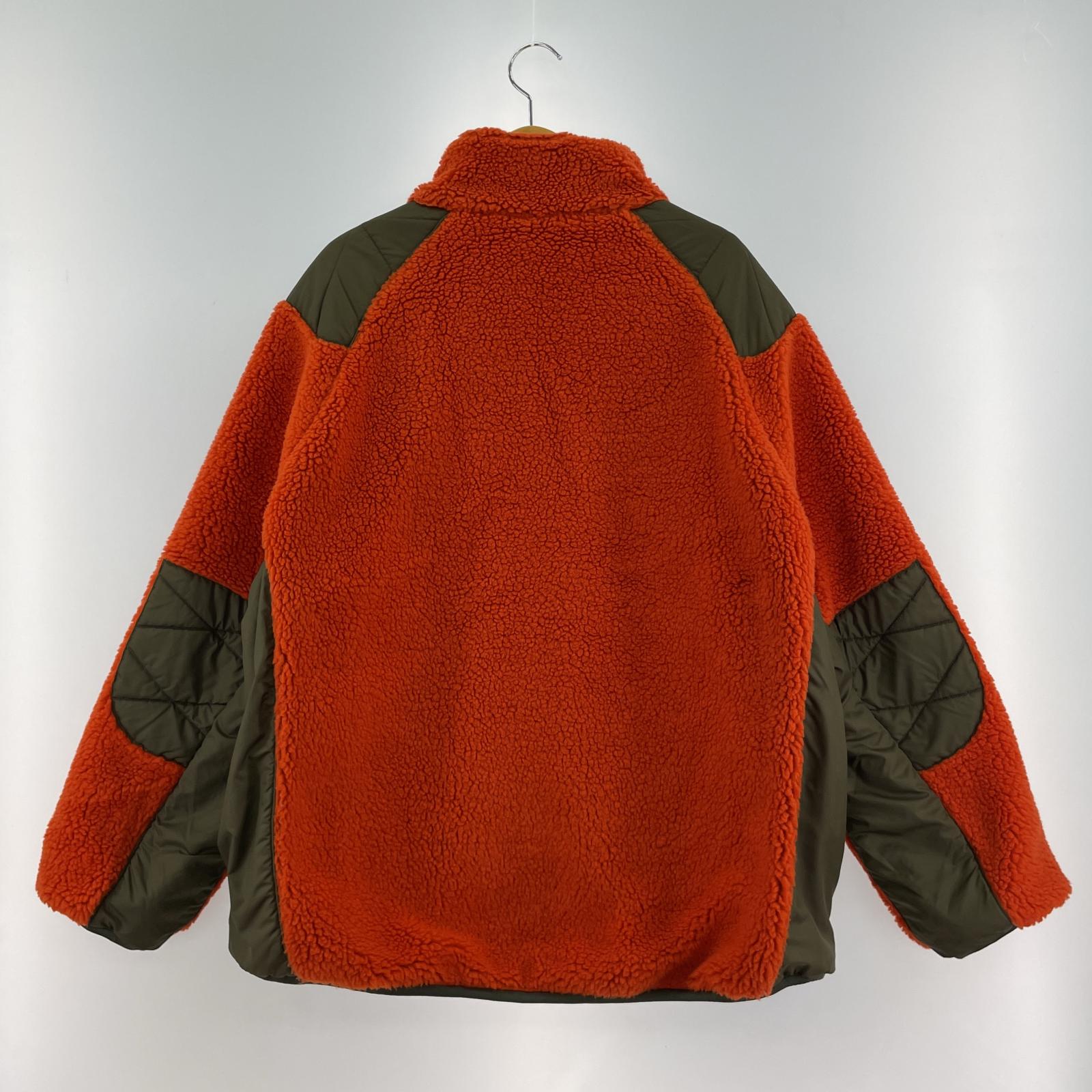 ブルゾン is-ness×1LDK REVERSIBLE FLEECE JACKET リバーシブルフリースジャケット - オレンジ×オリーブ M