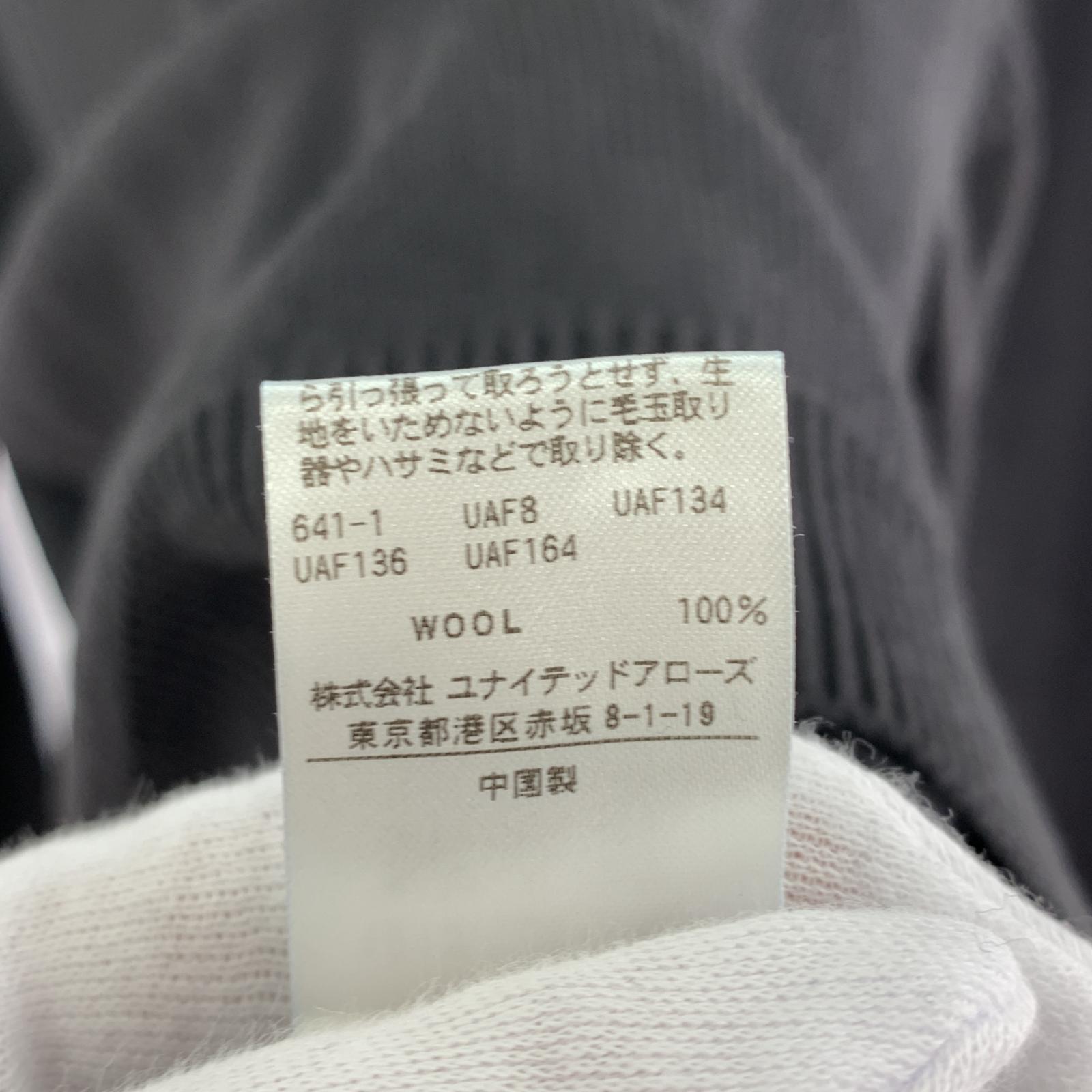 ニット H WOOL 9GAUGE TURTLE NECK KNIT L ブラック