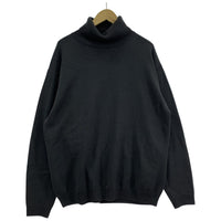 ニット H WOOL 9GAUGE TURTLE NECK KNIT L ブラック