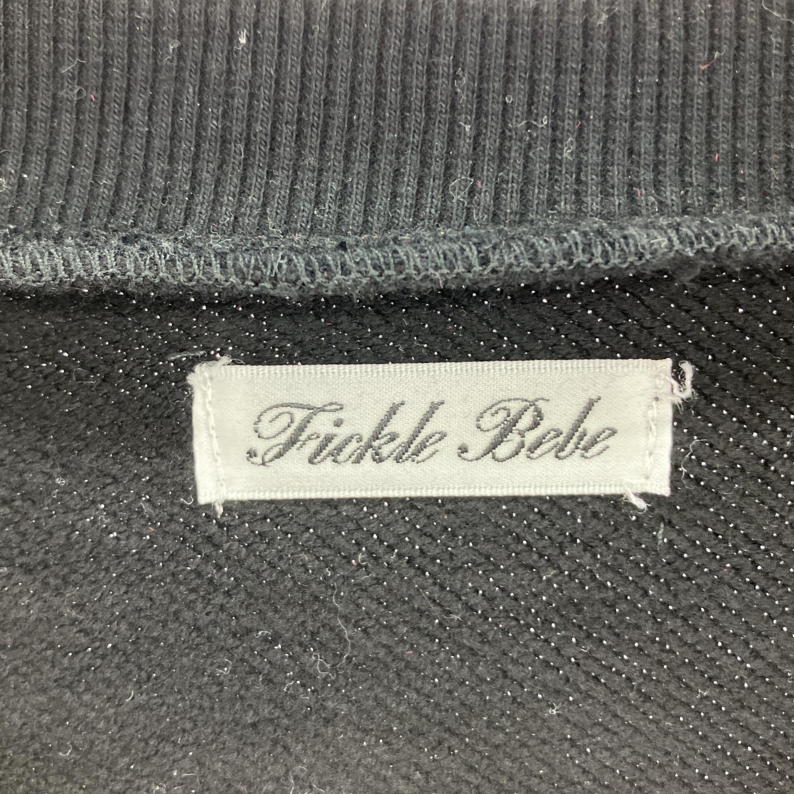 ワンピース fickle bebe ロゴスウェットワンピース ブラック ブラック