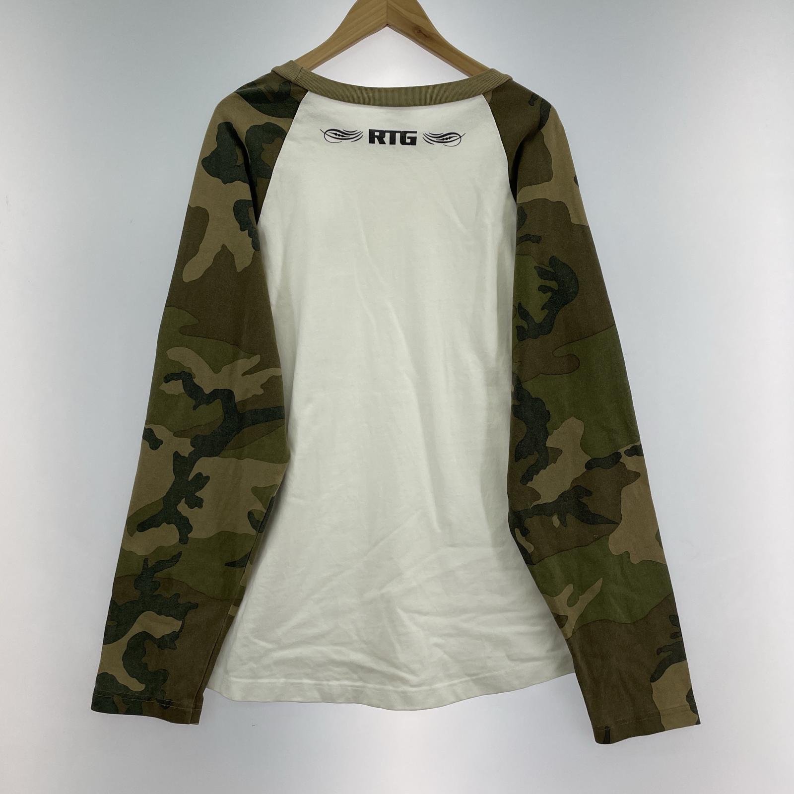 長袖Tシャツ 袖迷彩(XL)