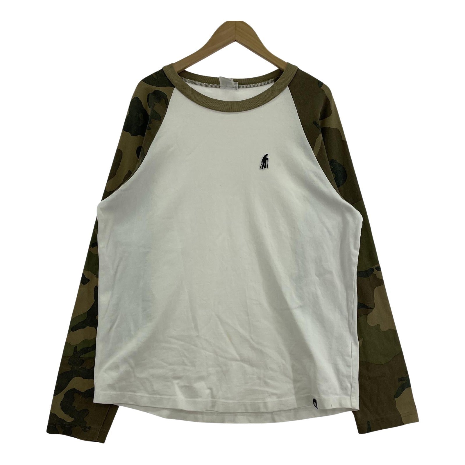 長袖Tシャツ 袖迷彩(XL)