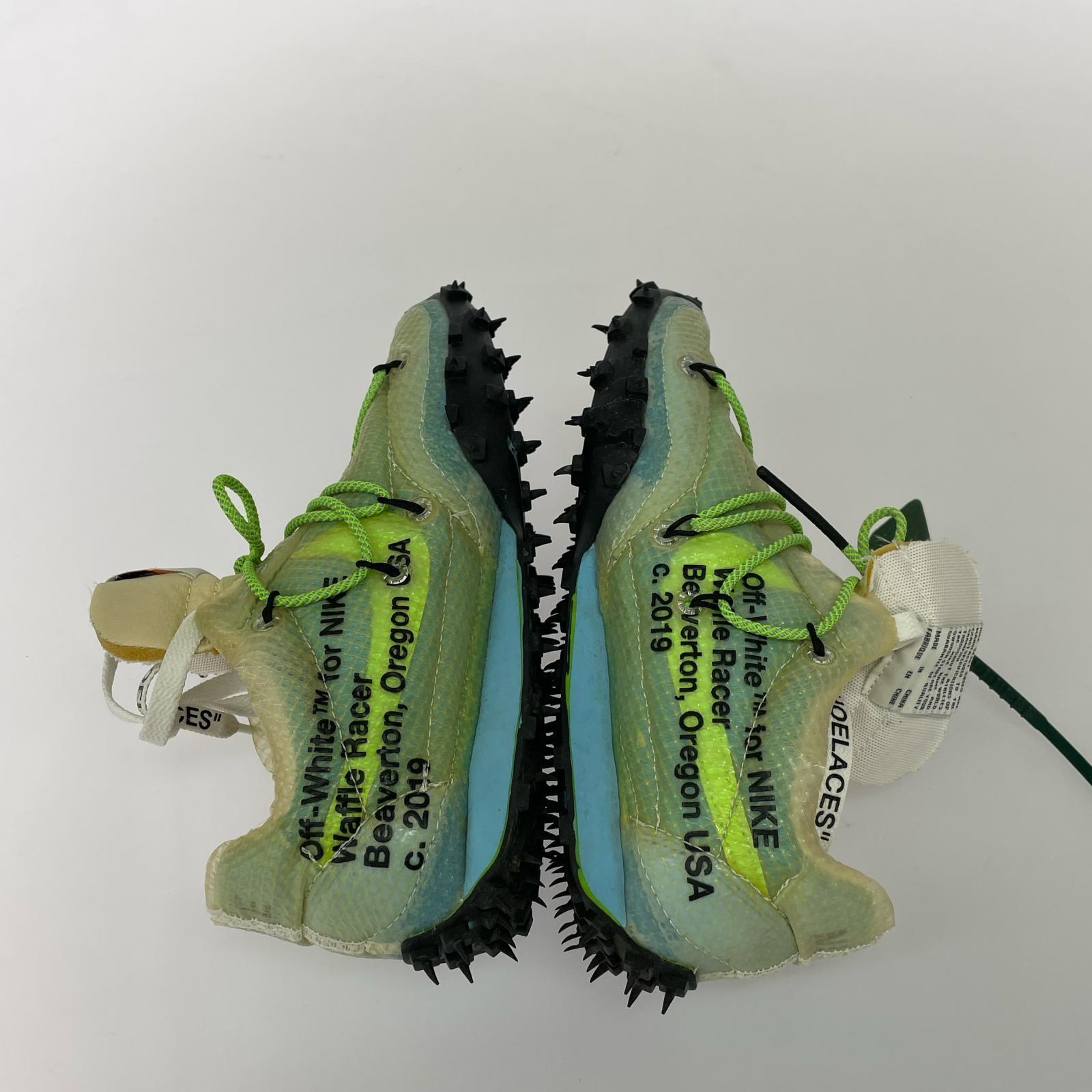 スニーカー ×Off-White WMNS Waffle Racer Vivid Sky 23.5cm (US5 1/2 UK5 EU37) グリーン