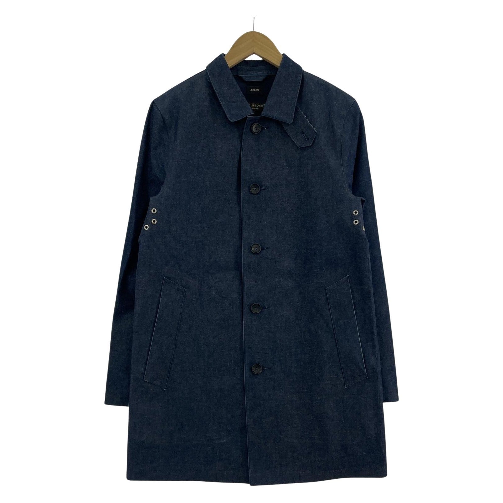 ジャケット J.CREW別注 インディゴ ゴム引きコート(S) S ブルー