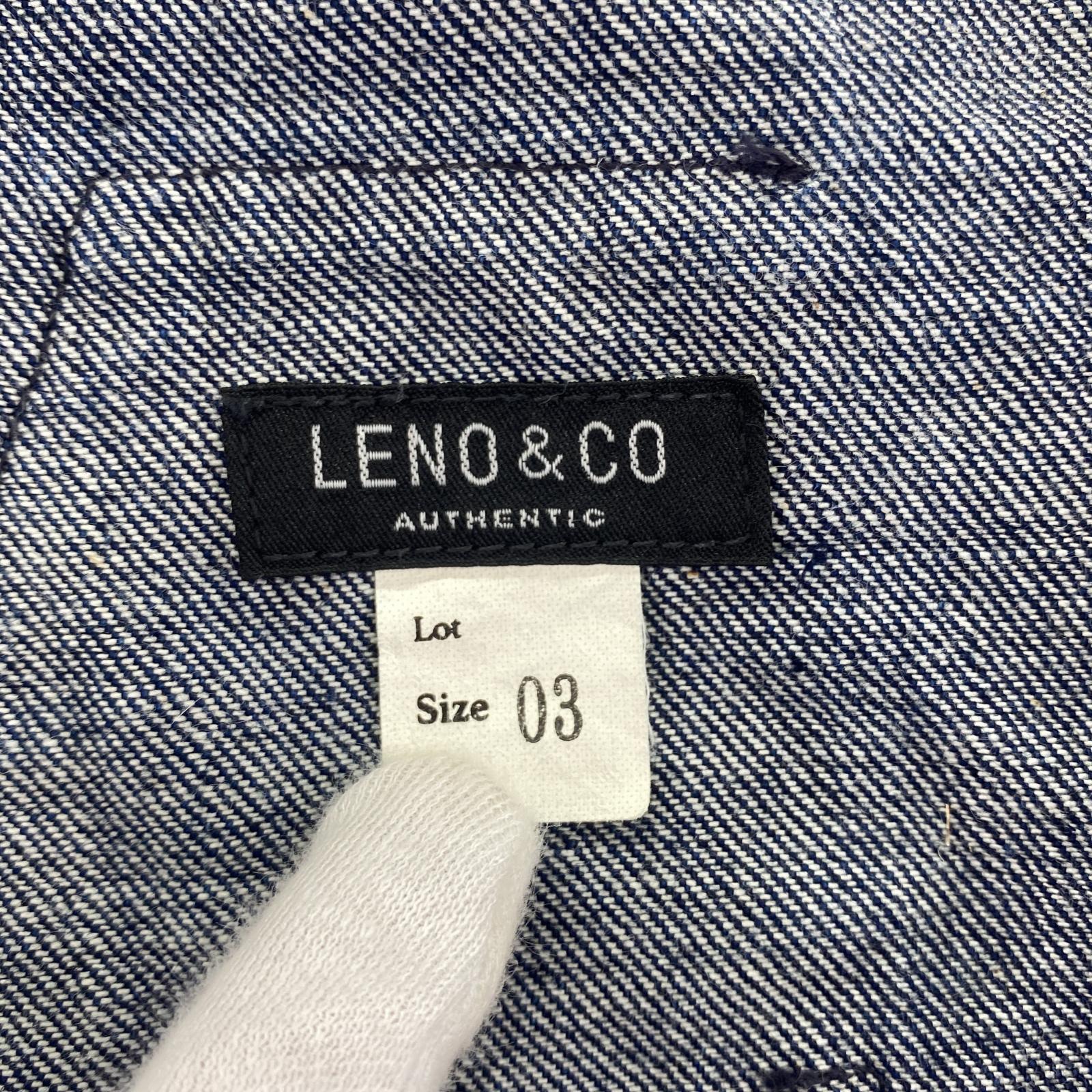 オーバーオール LENO/デニムオーバーオール ネイビー