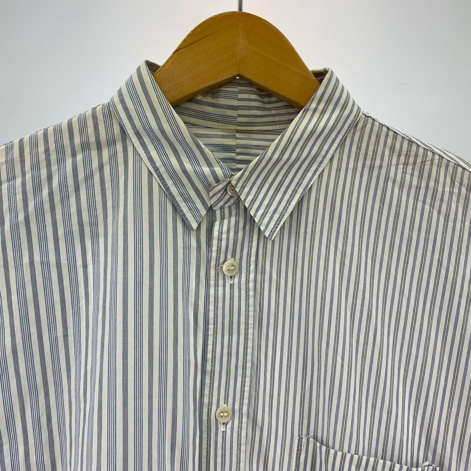 長袖Tシャツ 77CIRCA 再構築 ストライプシャツ ブルー