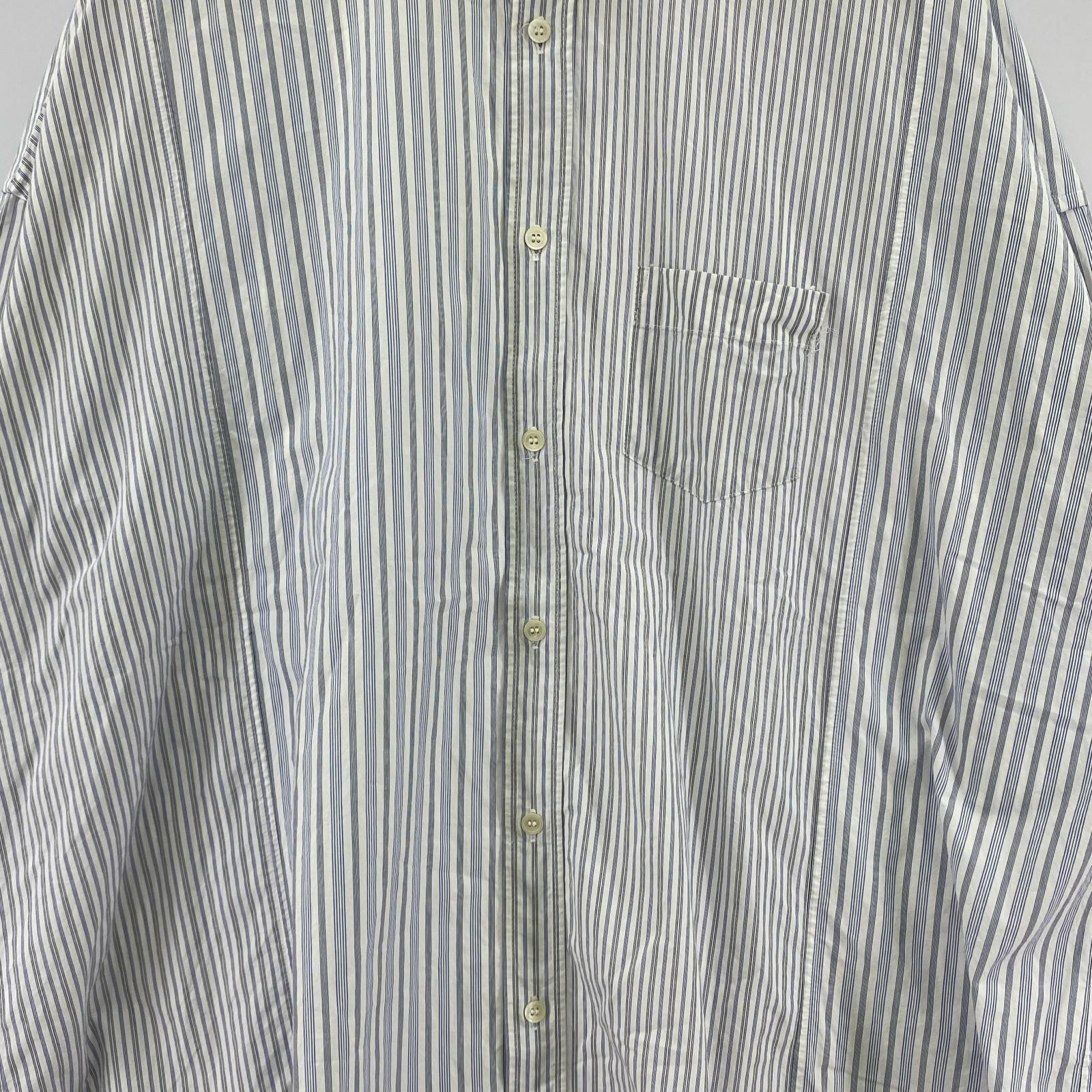 長袖Tシャツ 77CIRCA 再構築 ストライプシャツ ブルー