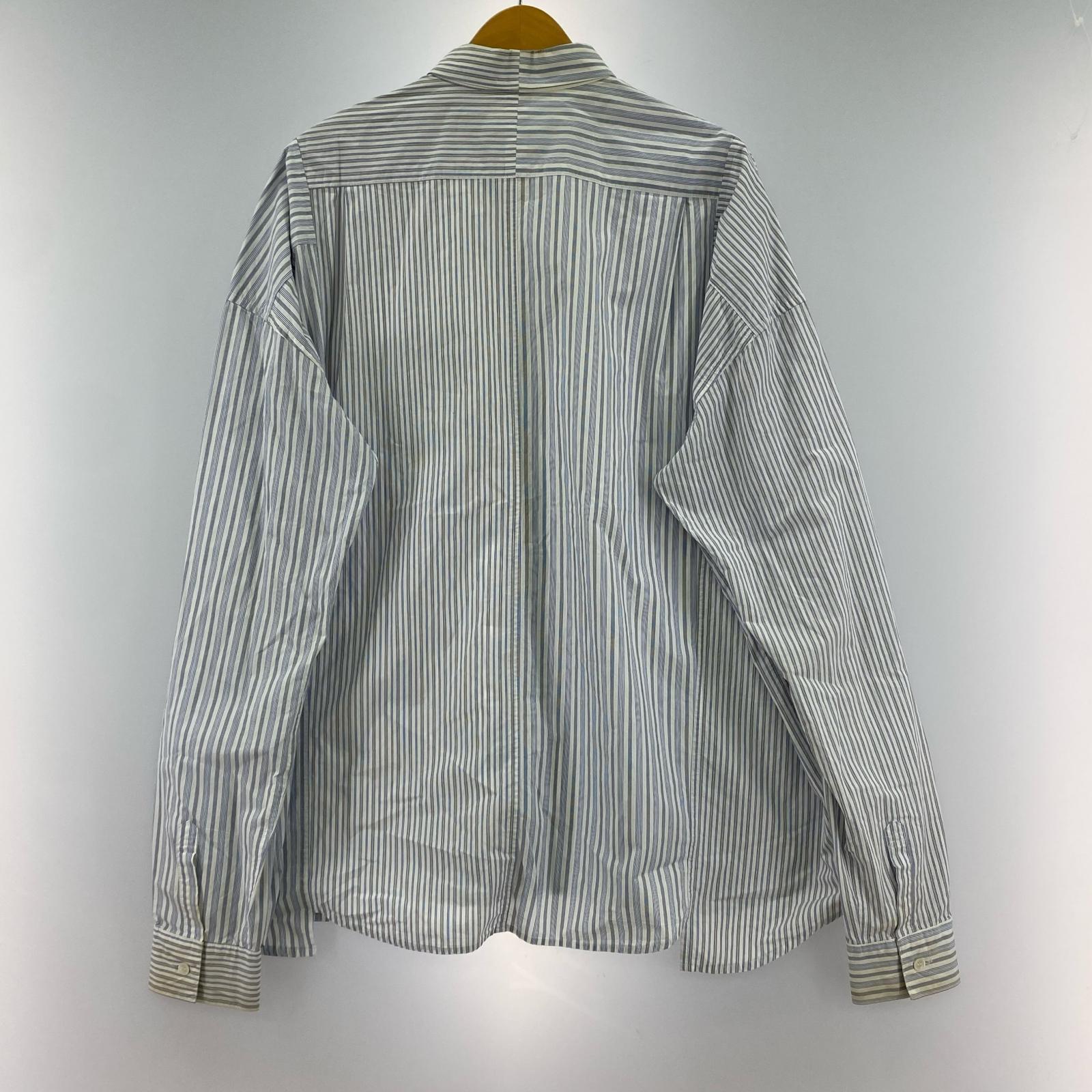 長袖Tシャツ 77CIRCA 再構築 ストライプシャツ ブルー