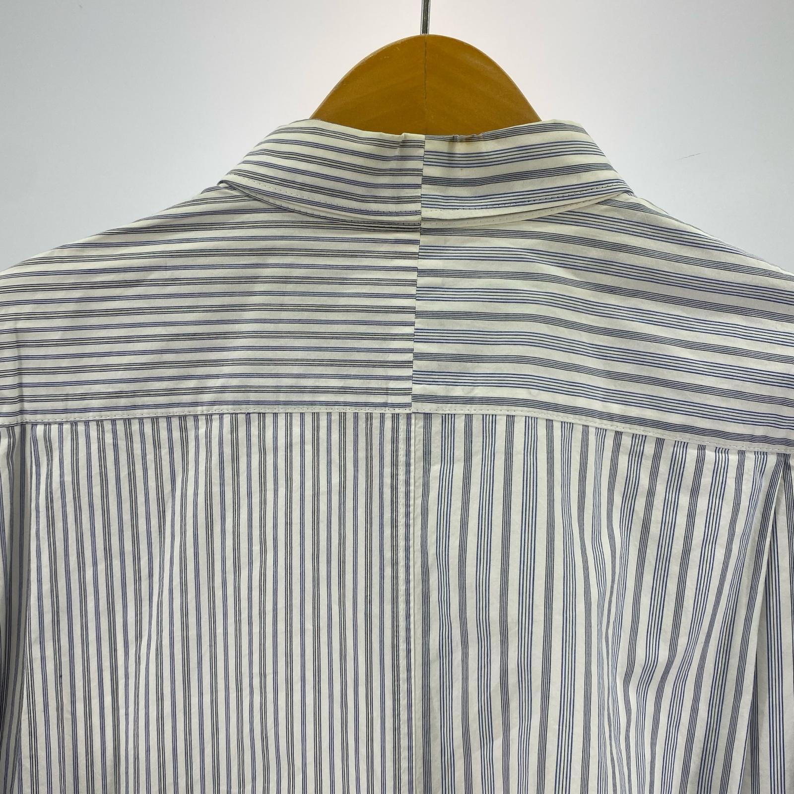 長袖Tシャツ 77CIRCA 再構築 ストライプシャツ ブルー